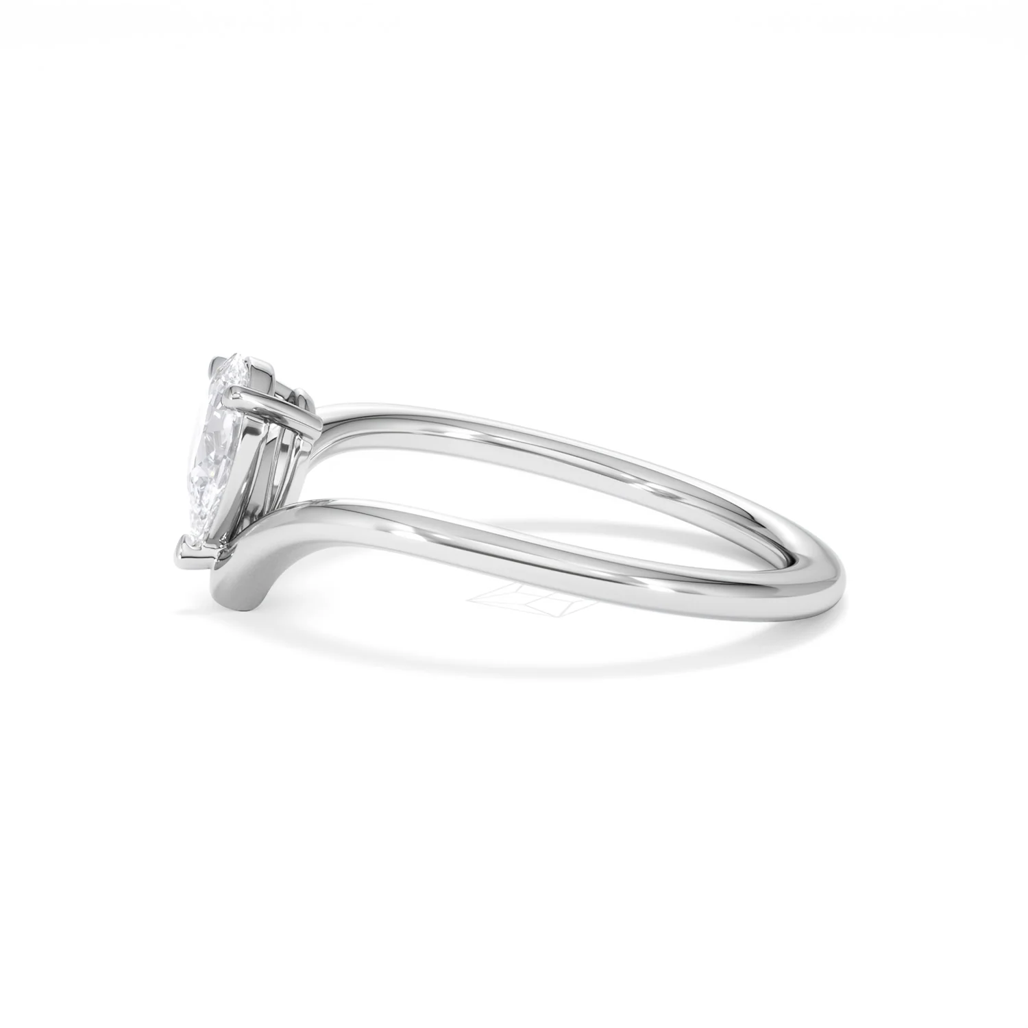 Vela 0.50ct Pear Cut Lab Diamond Solitaire Engagement Ring in Platinum - Image 70