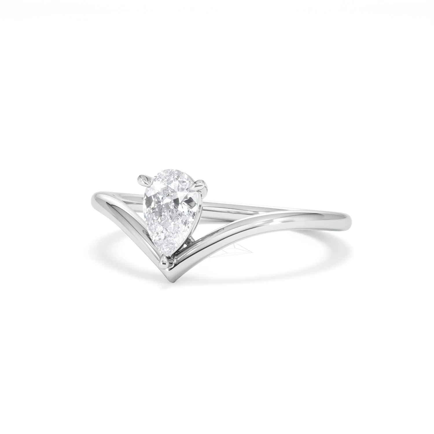 Vela 0.50ct Pear Cut Lab Diamond Solitaire Engagement Ring in Platinum - Image 83