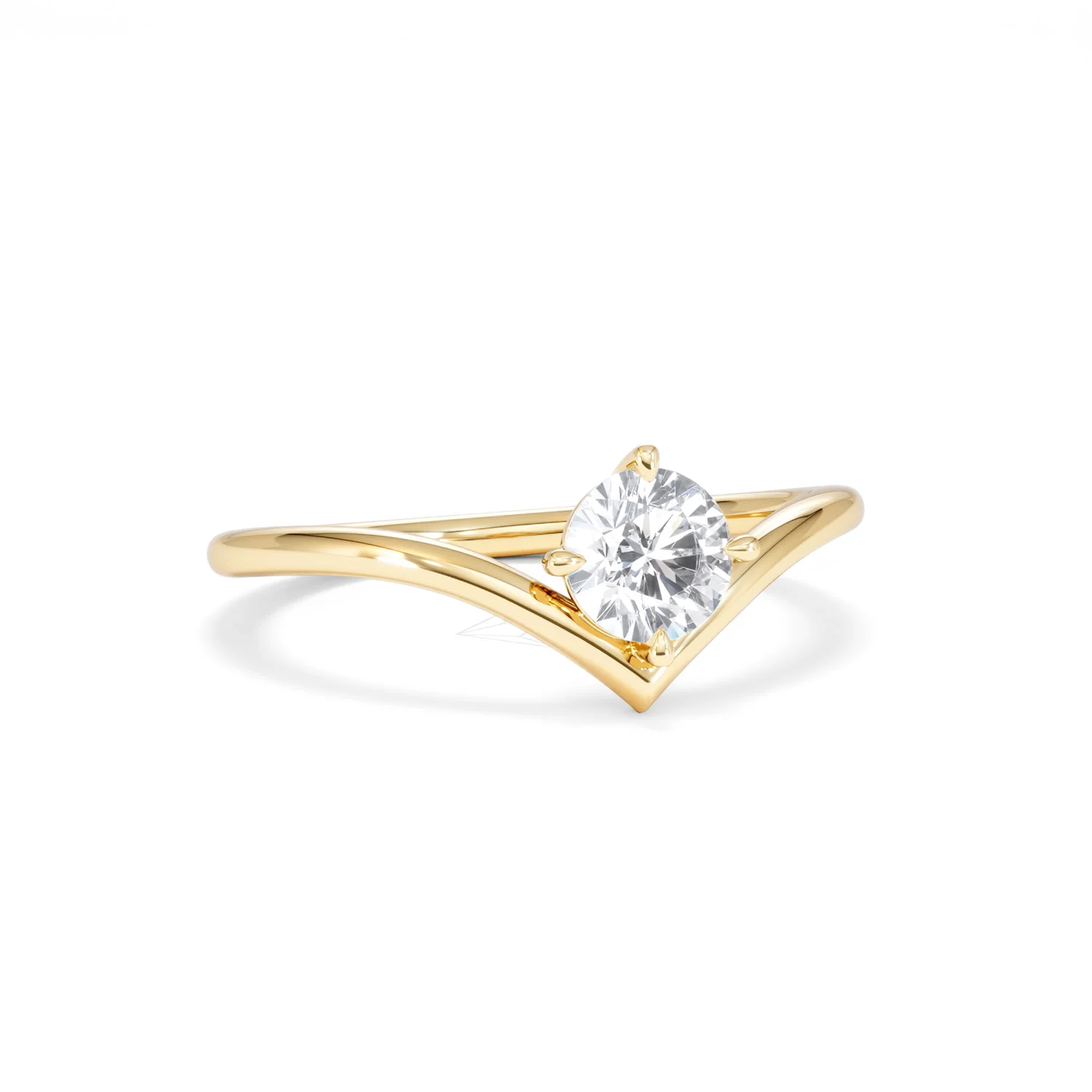 Vela 0.50ct Round Cut Lab Diamond Solitaire Engagement Ring in 18K Yellow Gold - Image 12