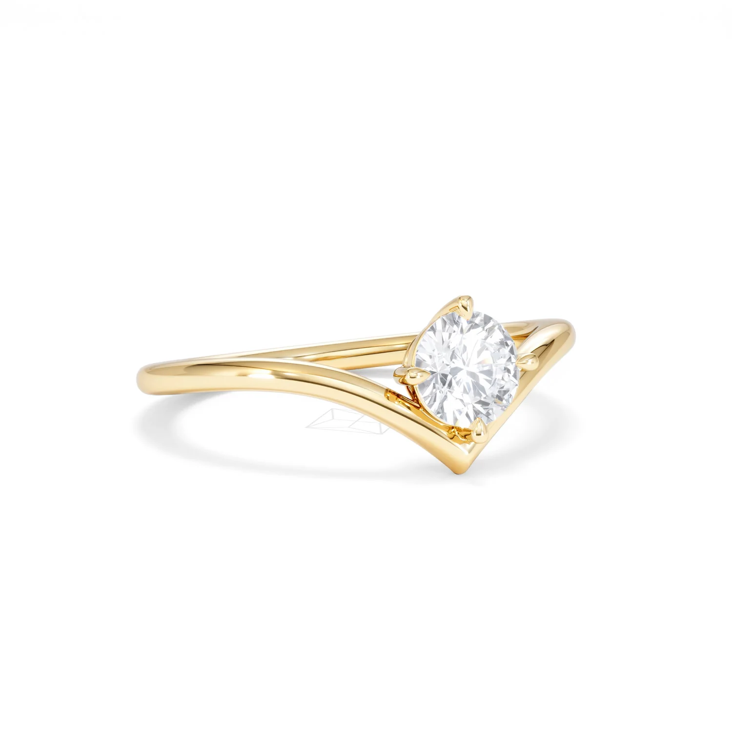 Vela 0.50ct Round Cut Lab Diamond Solitaire Engagement Ring in 18K Yellow Gold - Image 14