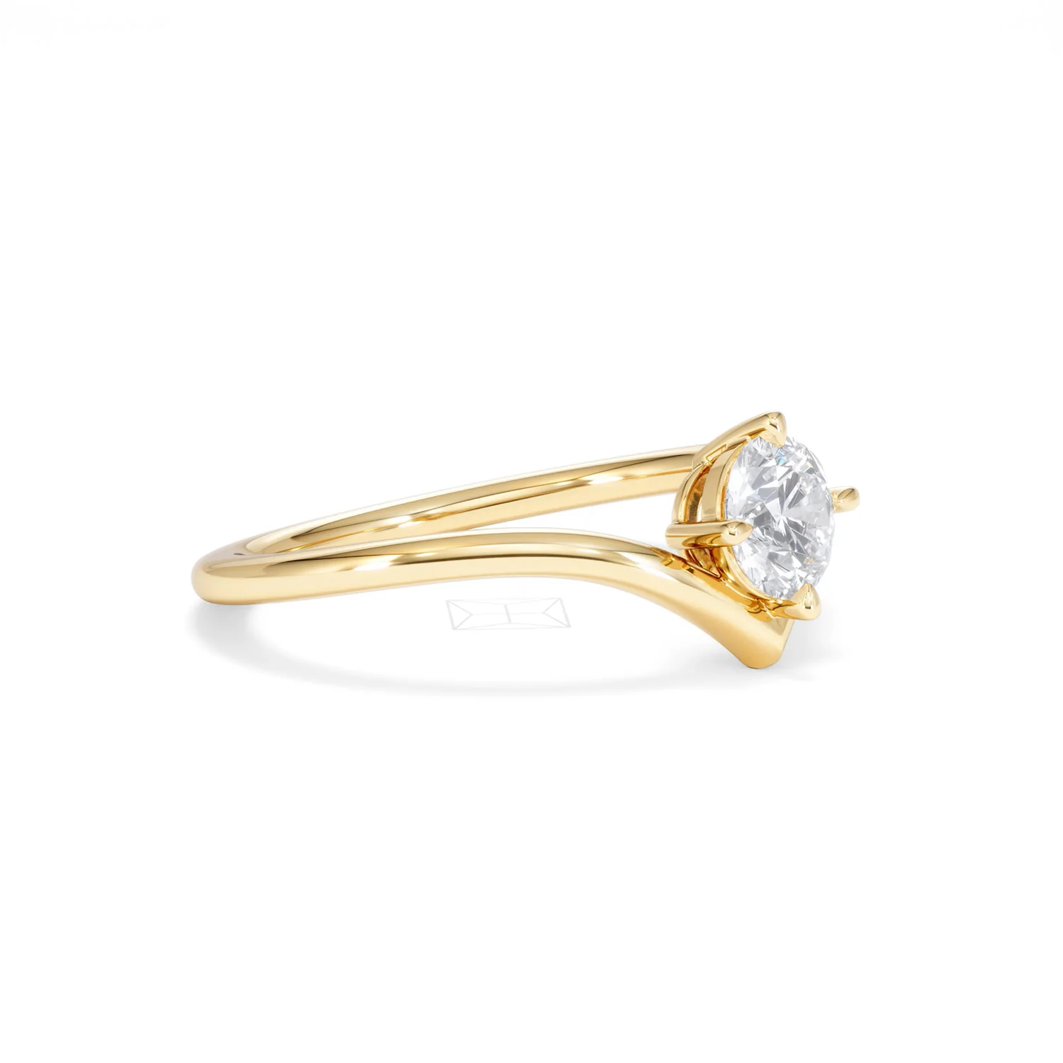 Vela 0.50ct Round Cut Lab Diamond Solitaire Engagement Ring in 18K Yellow Gold - Image 19
