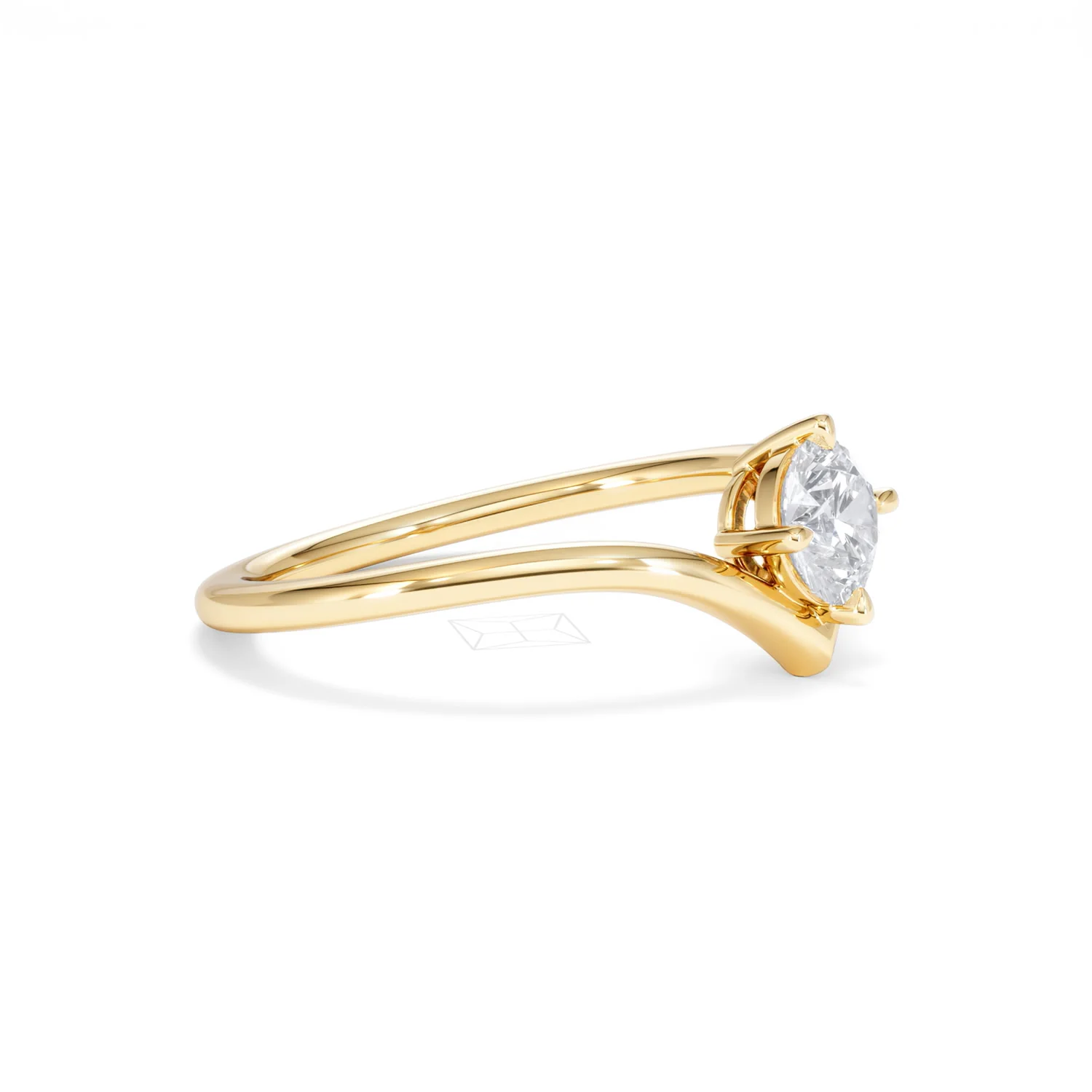 Vela 0.50ct Round Cut Lab Diamond Solitaire Engagement Ring in 18K Yellow Gold - Image 21