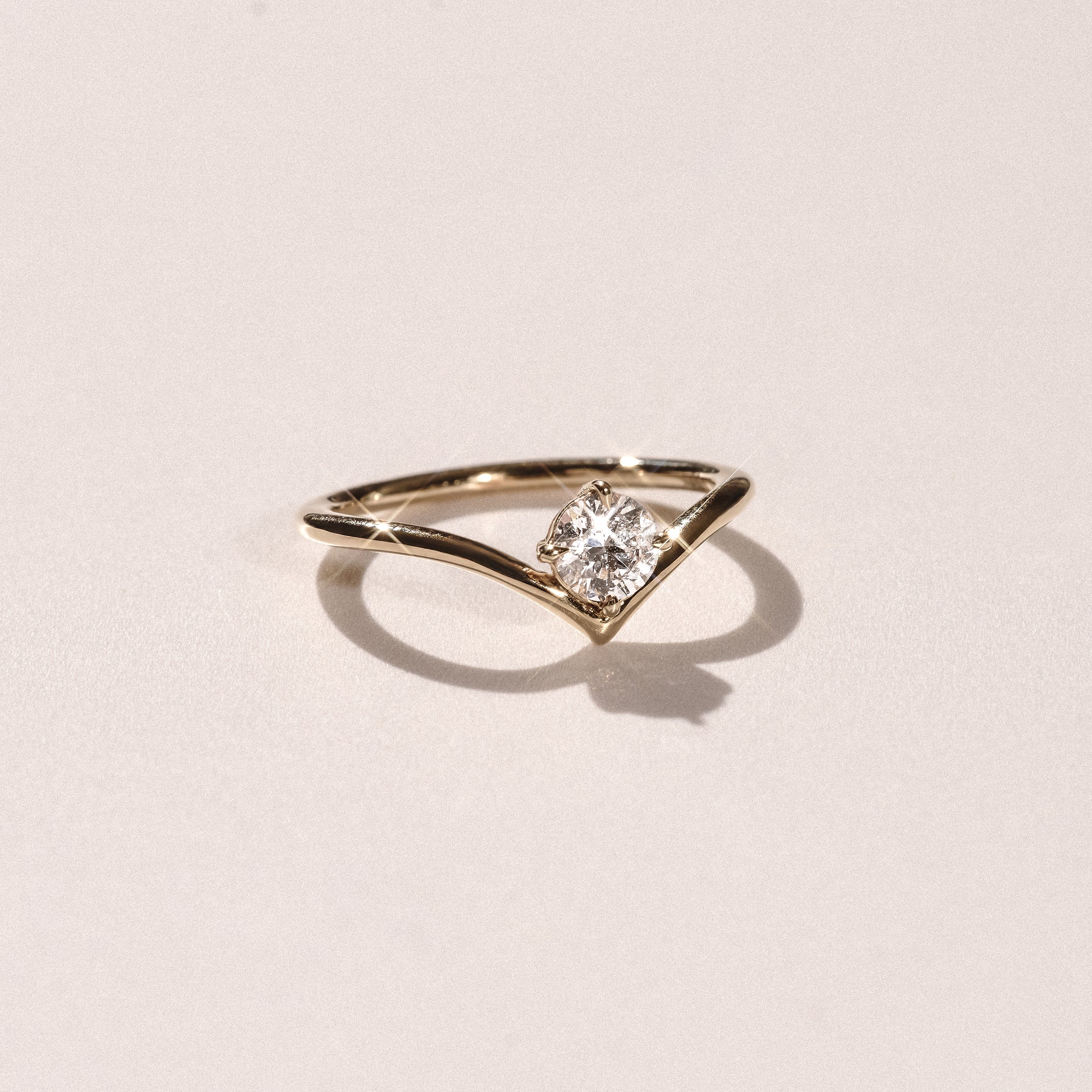 Vela 0.50ct Round Cut Lab Diamond Solitaire Engagement Ring in 18K Yellow Gold - Image 6