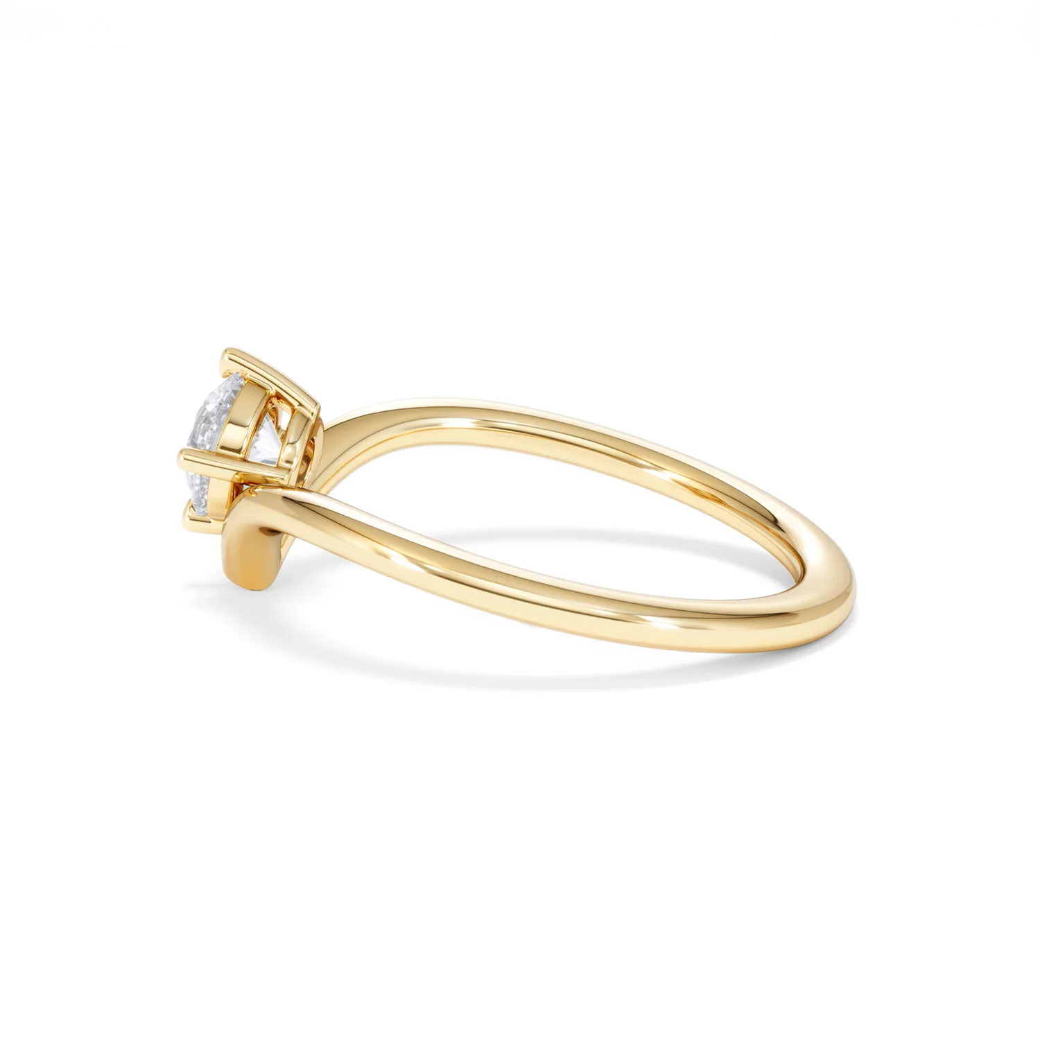 Vela 0.50ct Round Cut Lab Diamond Solitaire Engagement Ring in 18K Yellow Gold - Image 65