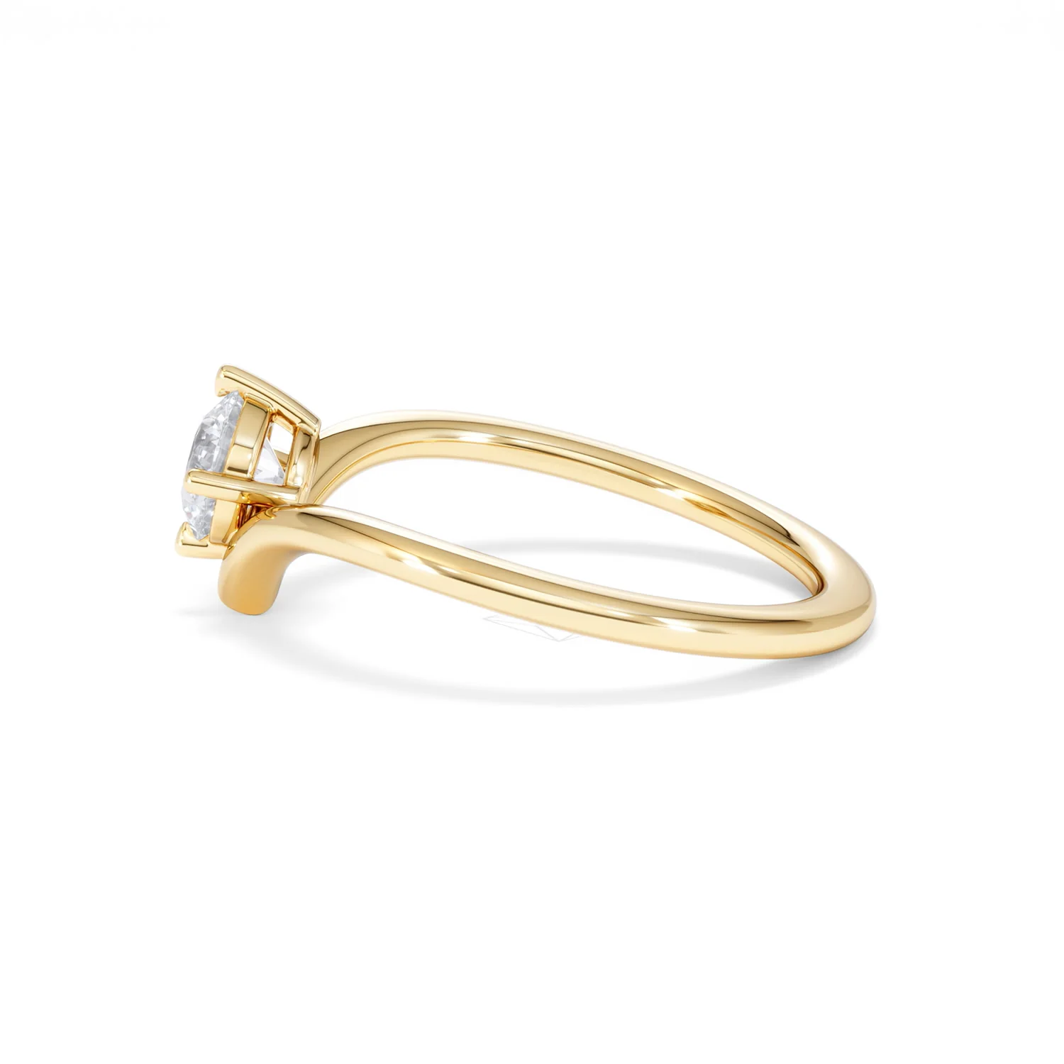Vela 0.50ct Round Cut Lab Diamond Solitaire Engagement Ring in 18K Yellow Gold - Image 67