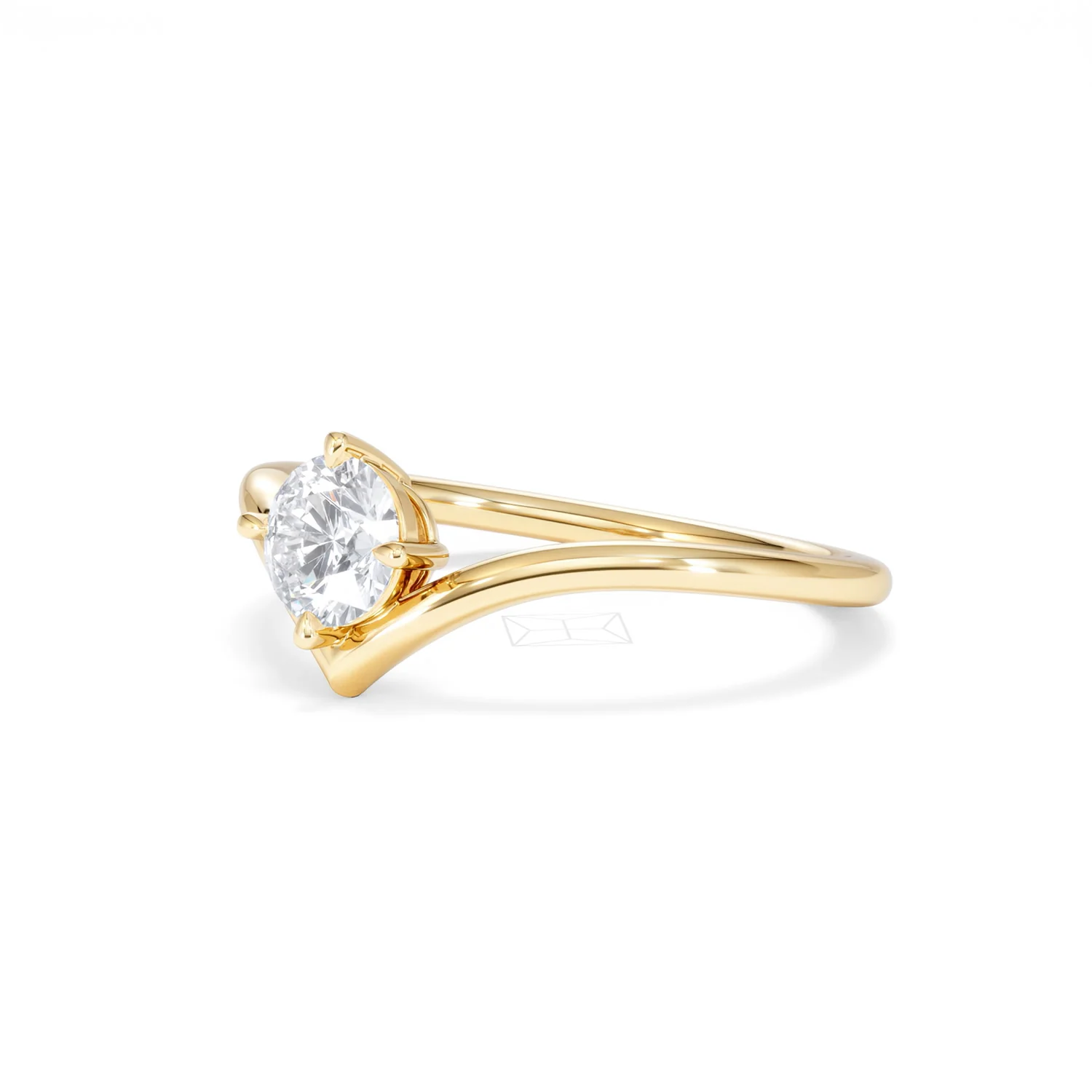 Vela 0.50ct Round Cut Lab Diamond Solitaire Engagement Ring in 18K Yellow Gold - Image 79