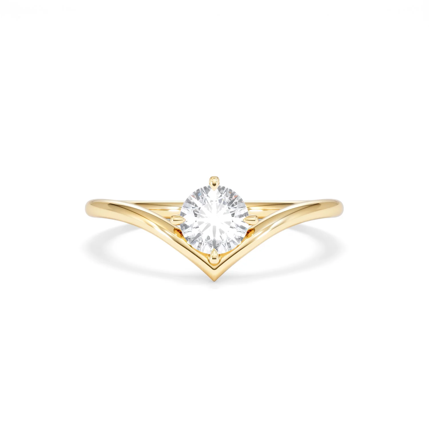 Vela 0.50ct Round Cut Lab Diamond Solitaire Engagement Ring in 18K Yellow Gold - Image 8