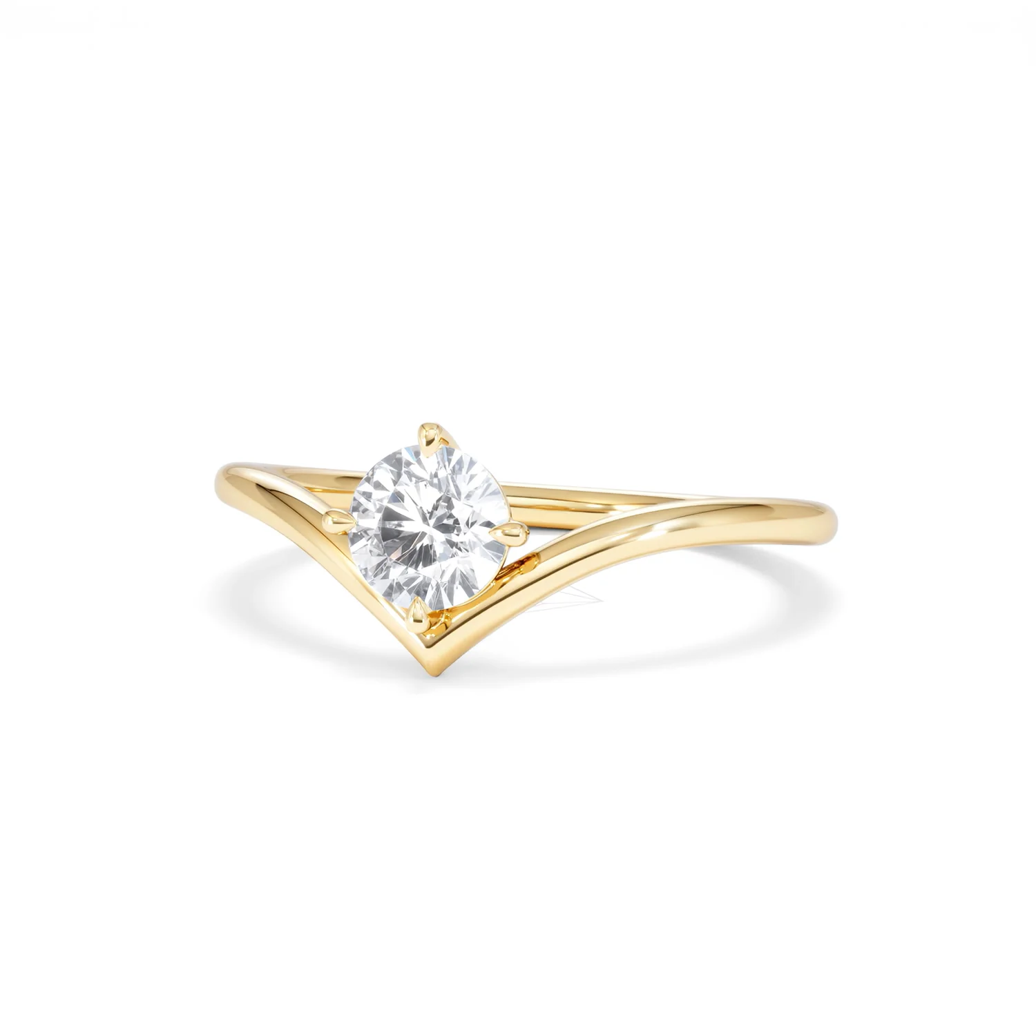 Vela 0.50ct Round Cut Lab Diamond Solitaire Engagement Ring in 18K Yellow Gold - Image 84