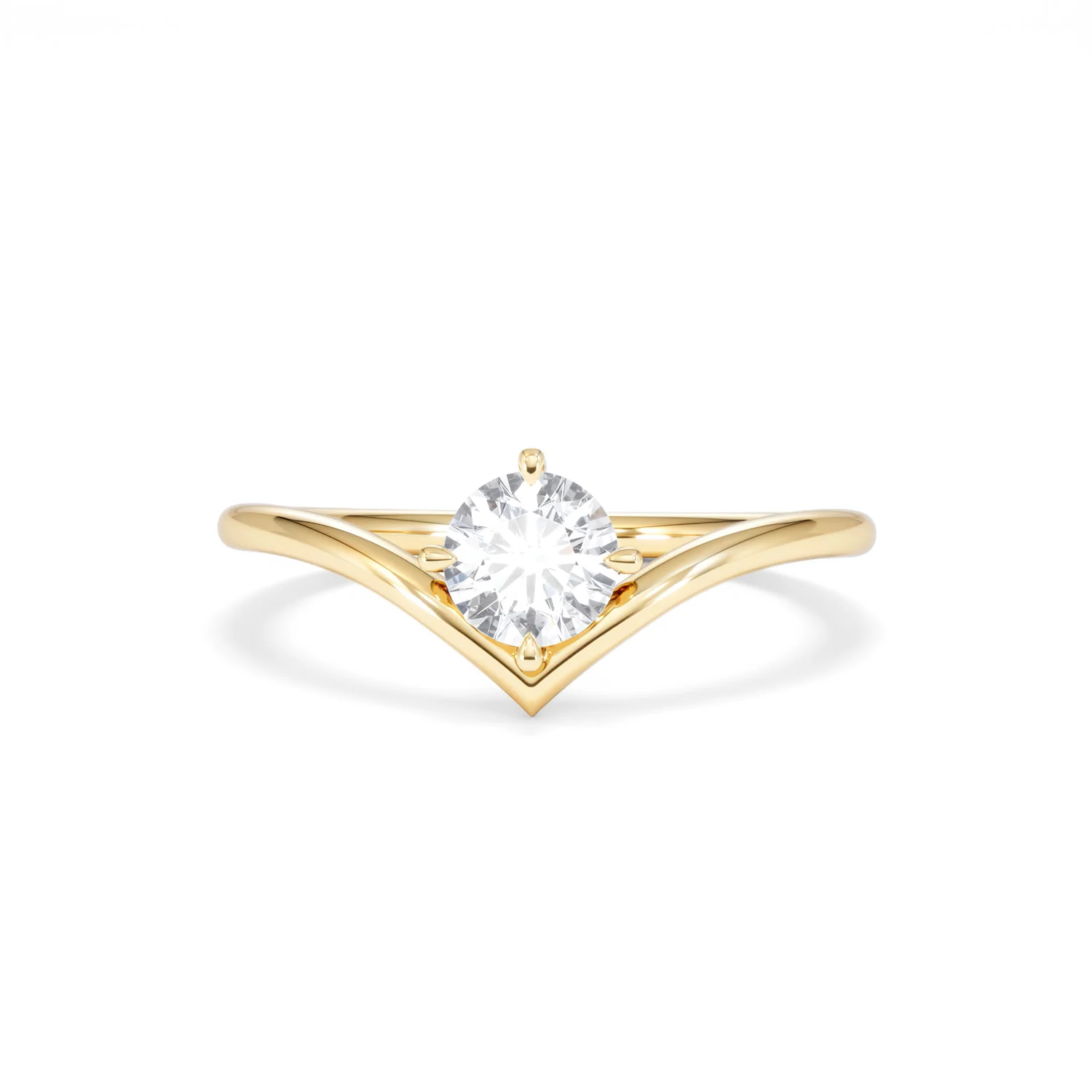 Vela 0.50ct Round Cut Lab Diamond Solitaire Engagement Ring in 18K Yellow Gold - Image 87