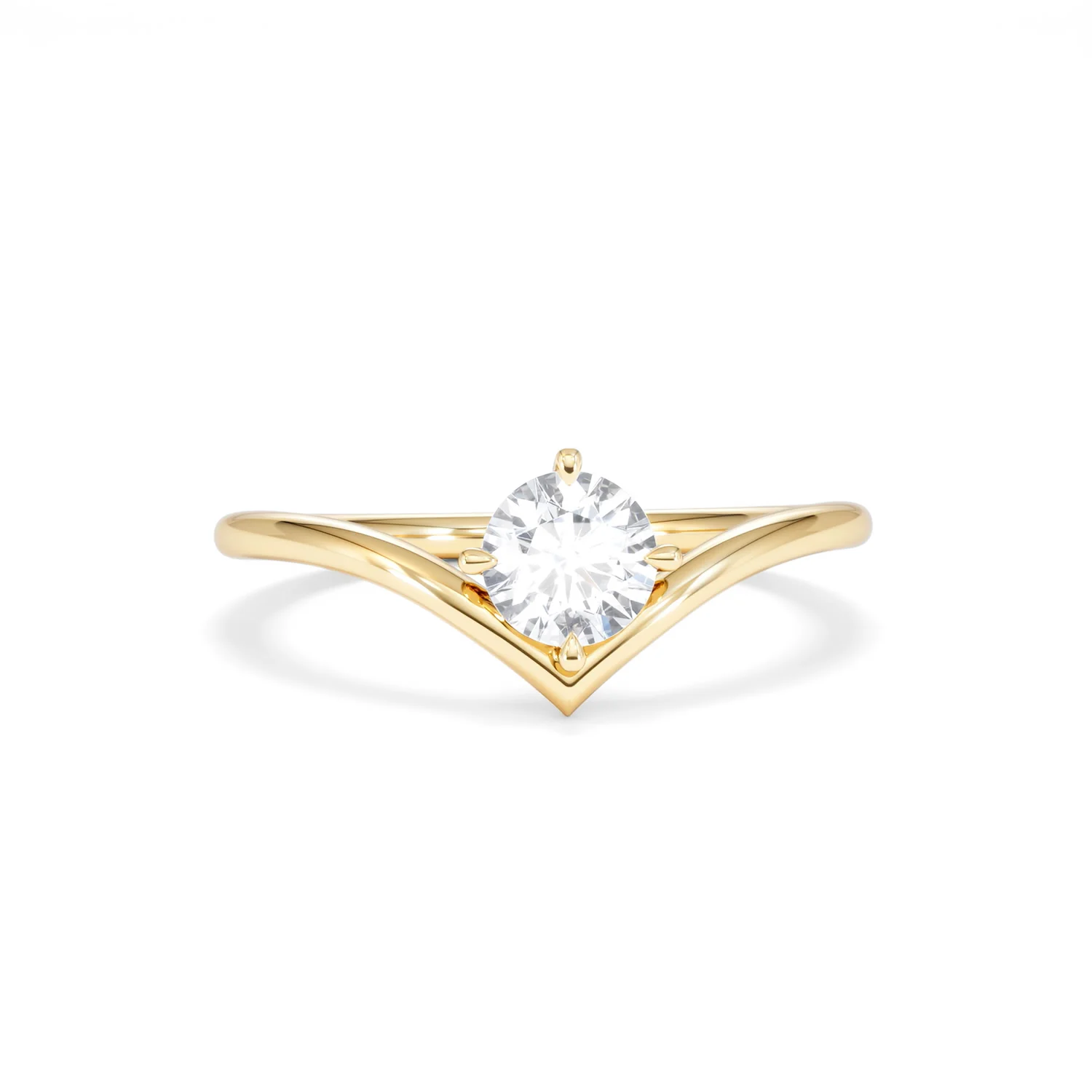Vela 0.50ct Round Cut Lab Diamond Solitaire Engagement Ring in 18K Yellow Gold - Image 9