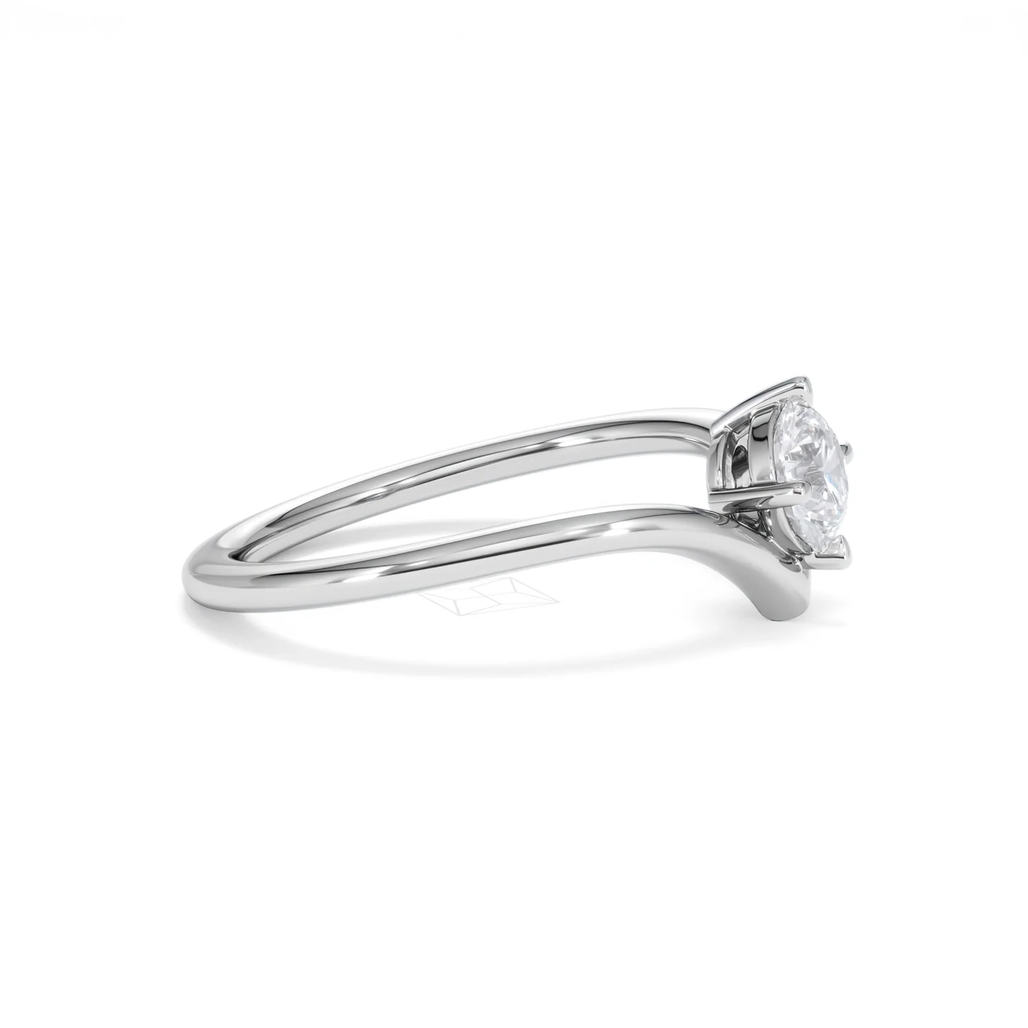 Vela 0.50ct Round Cut Lab Diamond Solitaire Engagement Ring in Platinum - Image 24