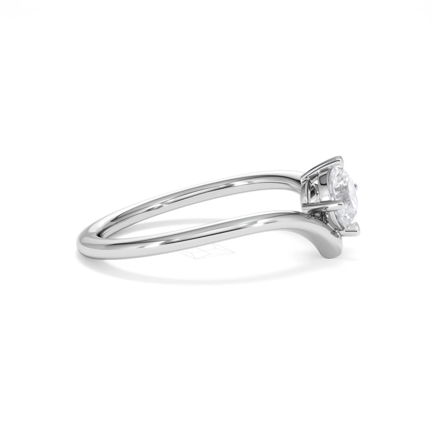 Vela 0.50ct Round Cut Lab Diamond Solitaire Engagement Ring in Platinum - Image 25