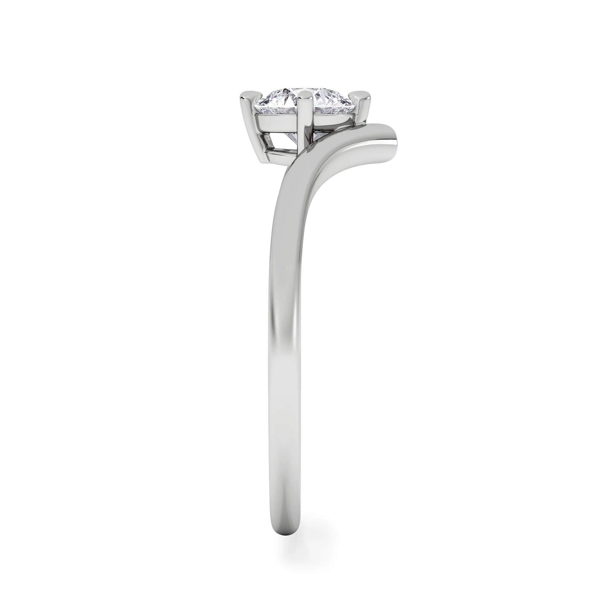 Vela 0.50ct Round Cut Lab Diamond Solitaire Engagement Ring in Platinum - Image 5