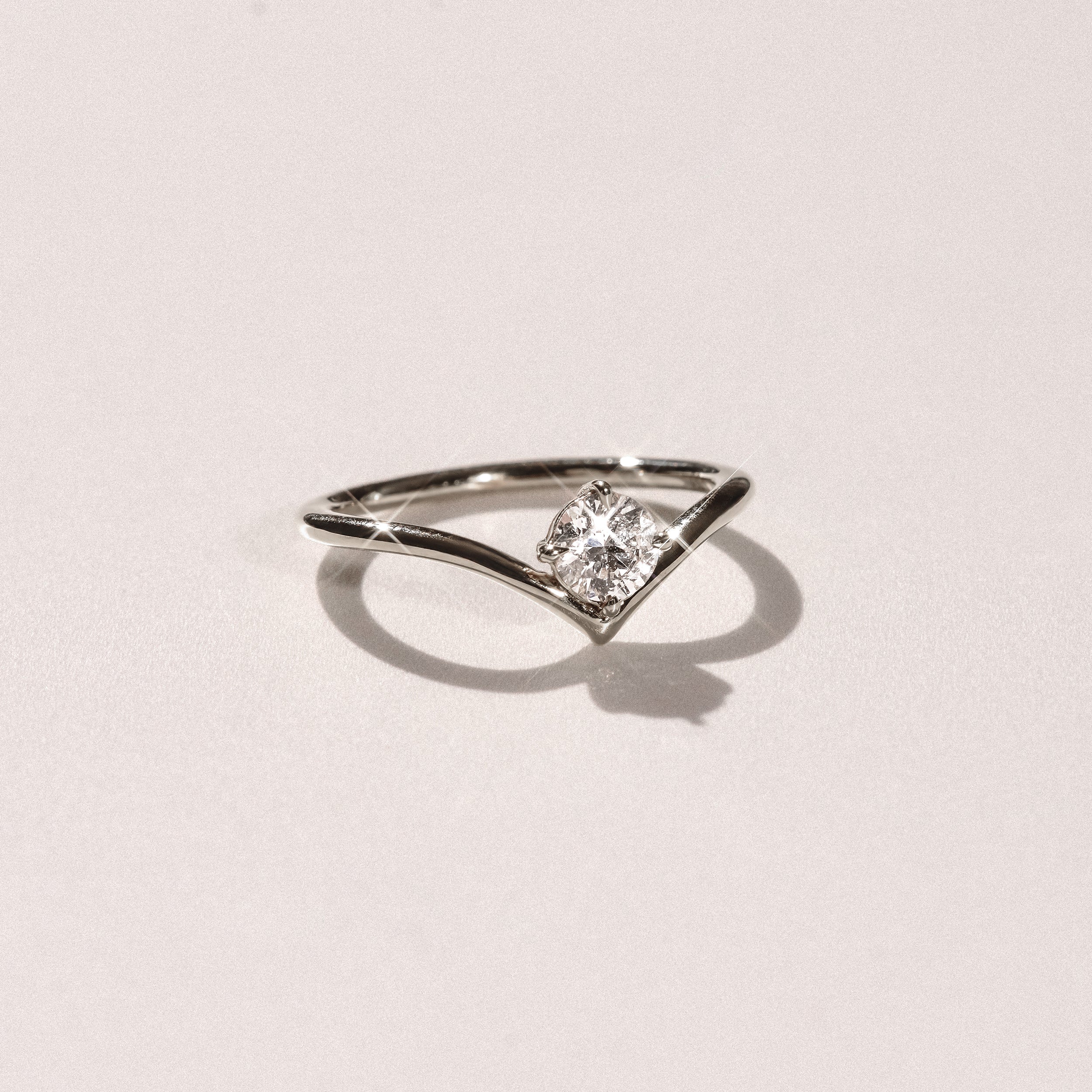 Vela 0.50ct Round Cut Lab Diamond Solitaire Engagement Ring in Platinum - Image 6