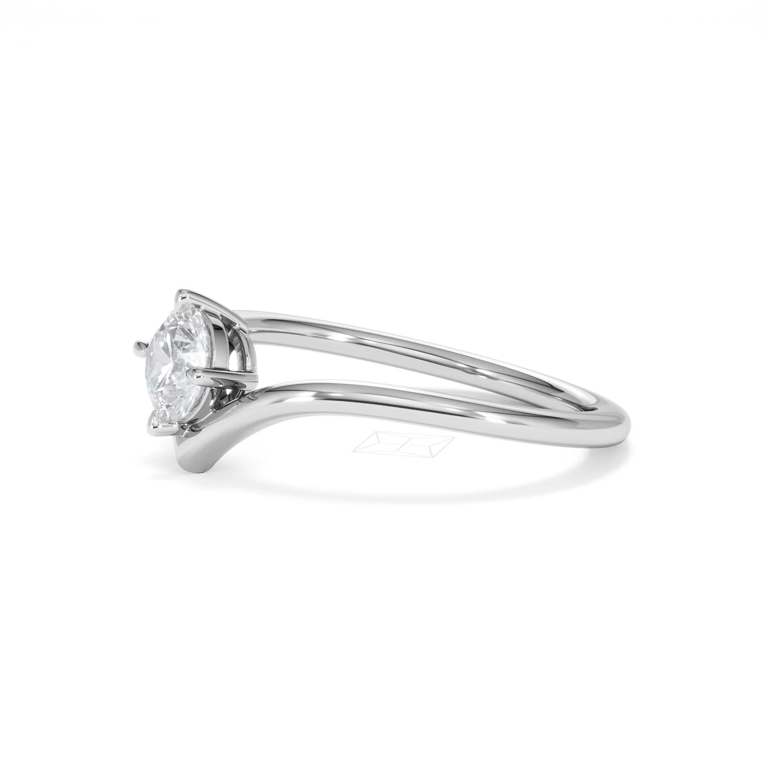 Vela 0.50ct Round Cut Lab Diamond Solitaire Engagement Ring in Platinum - Image 74