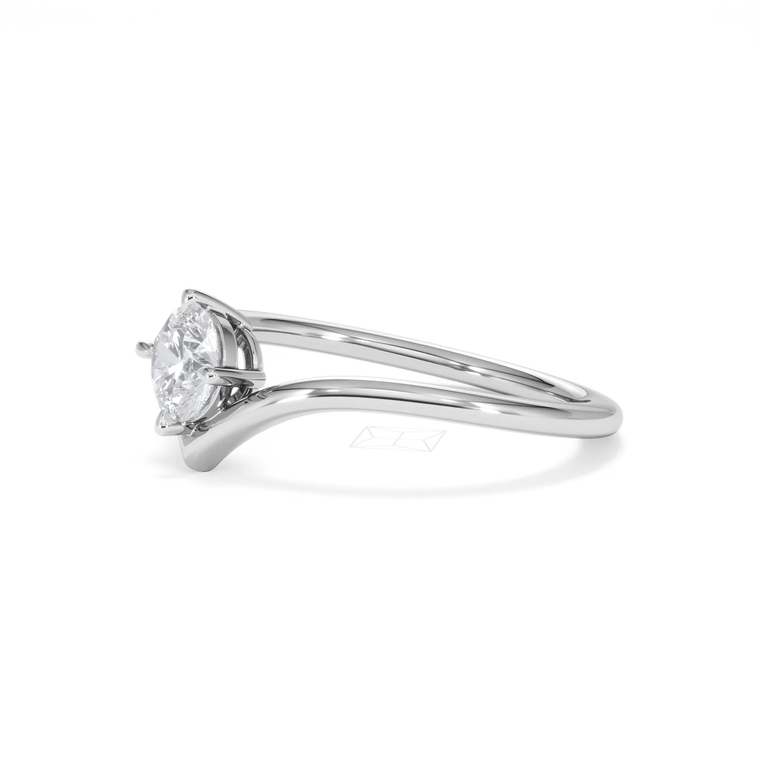 Vela 0.50ct Round Cut Lab Diamond Solitaire Engagement Ring in Platinum - Image 75