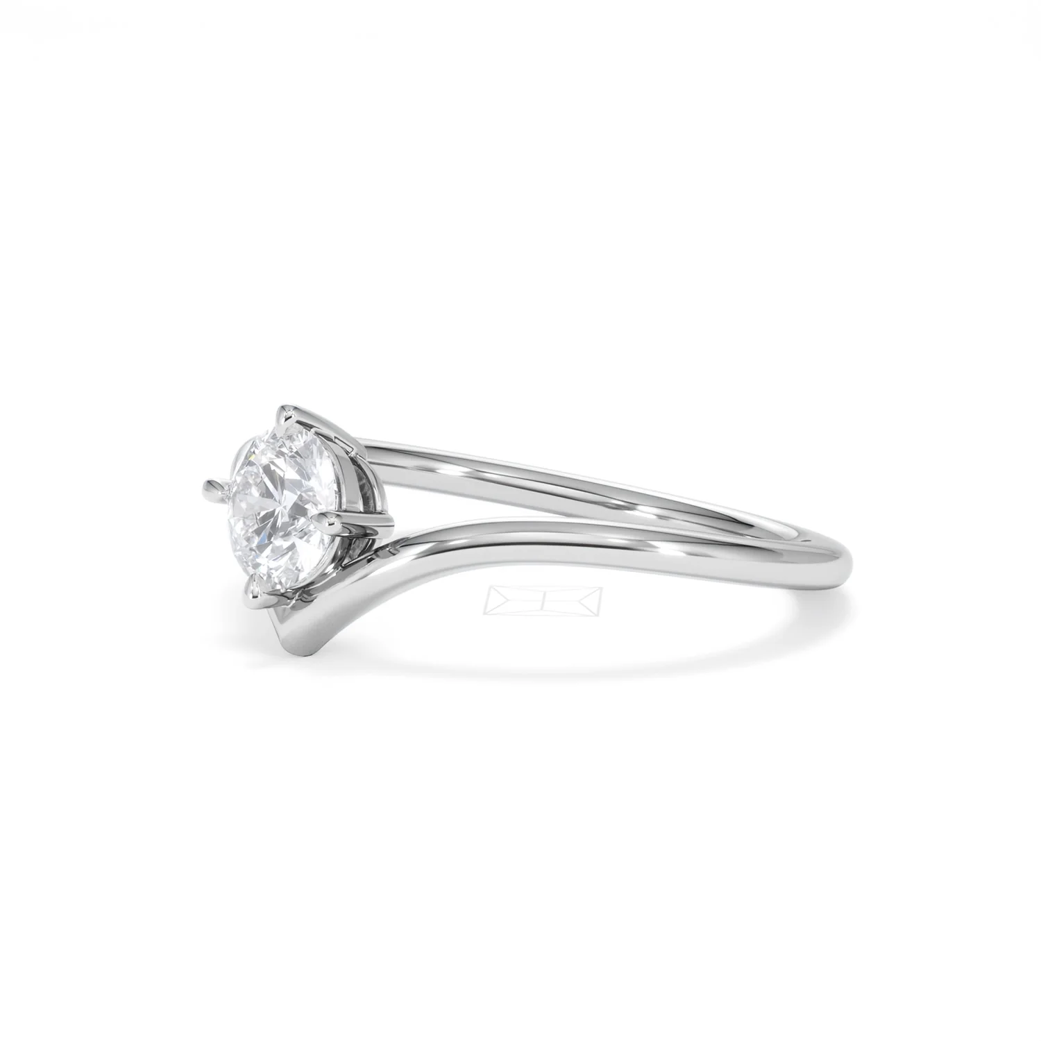 Vela 0.50ct Round Cut Lab Diamond Solitaire Engagement Ring in Platinum - Image 77