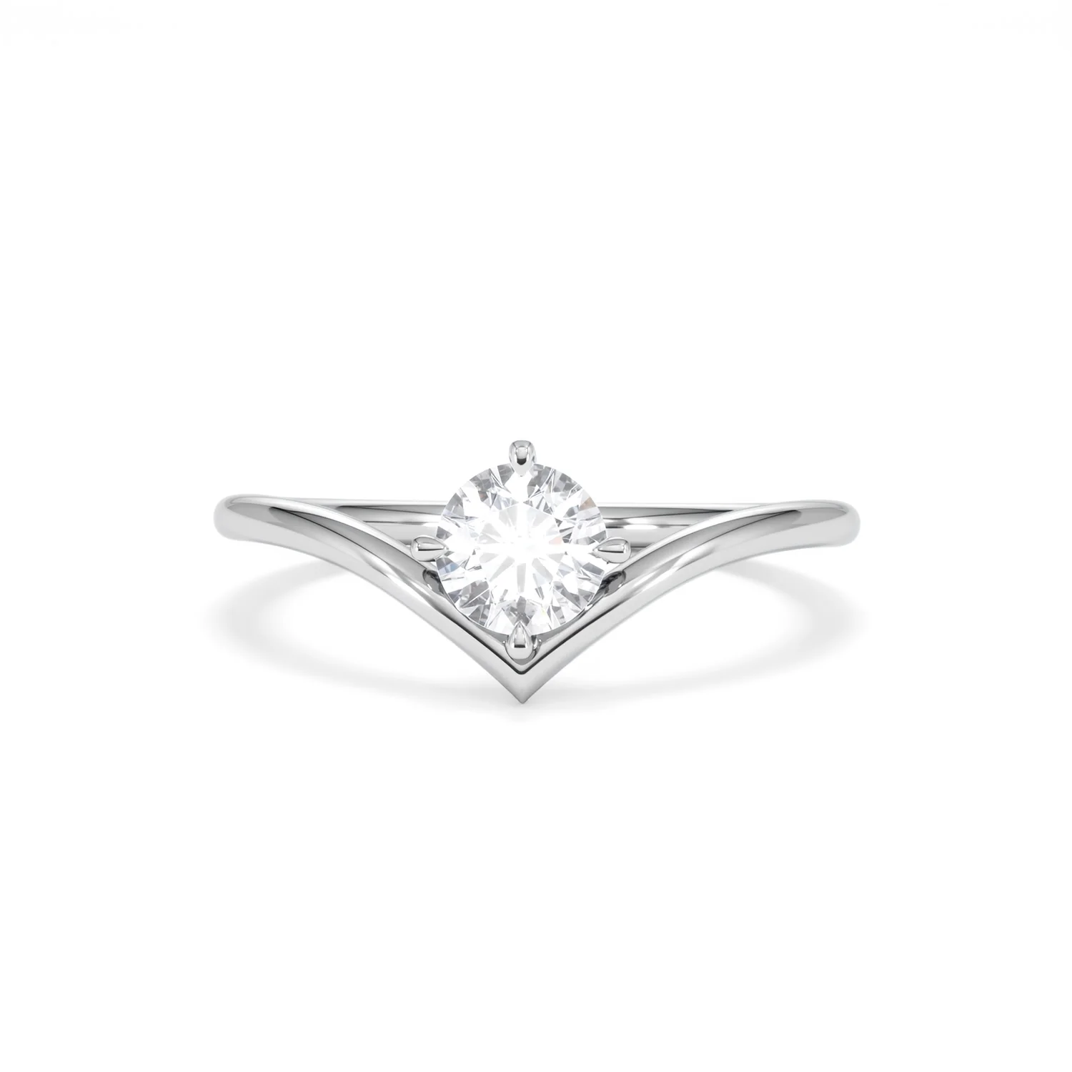 Vela 0.50ct Round Cut Lab Diamond Solitaire Engagement Ring in Platinum - Image 87