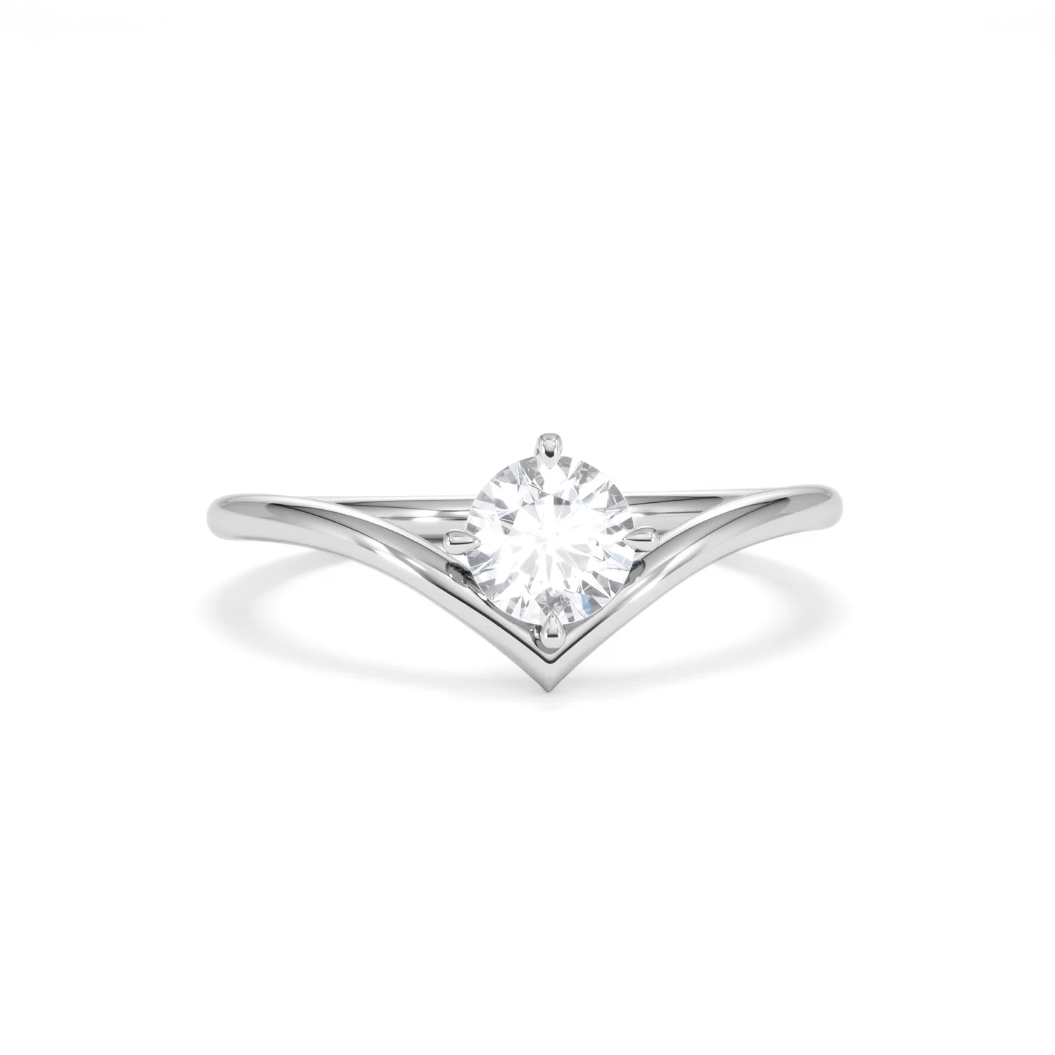 Vela 0.50ct Round Cut Lab Diamond Solitaire Engagement Ring in Platinum - Image 9