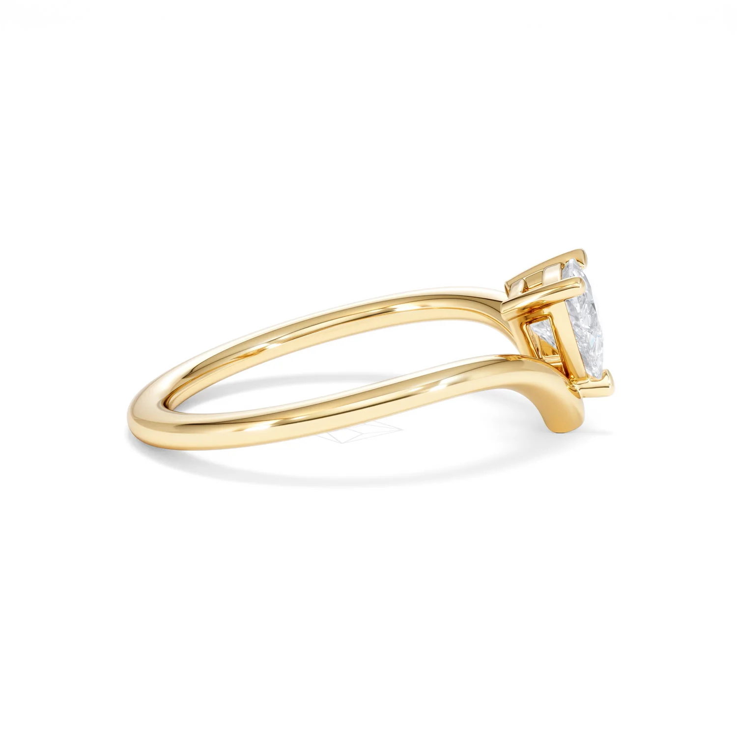 Vela 0.50ct Trillion Cut Lab Diamond Solitaire Engagement Ring in 18K Yellow Gold - Image 27