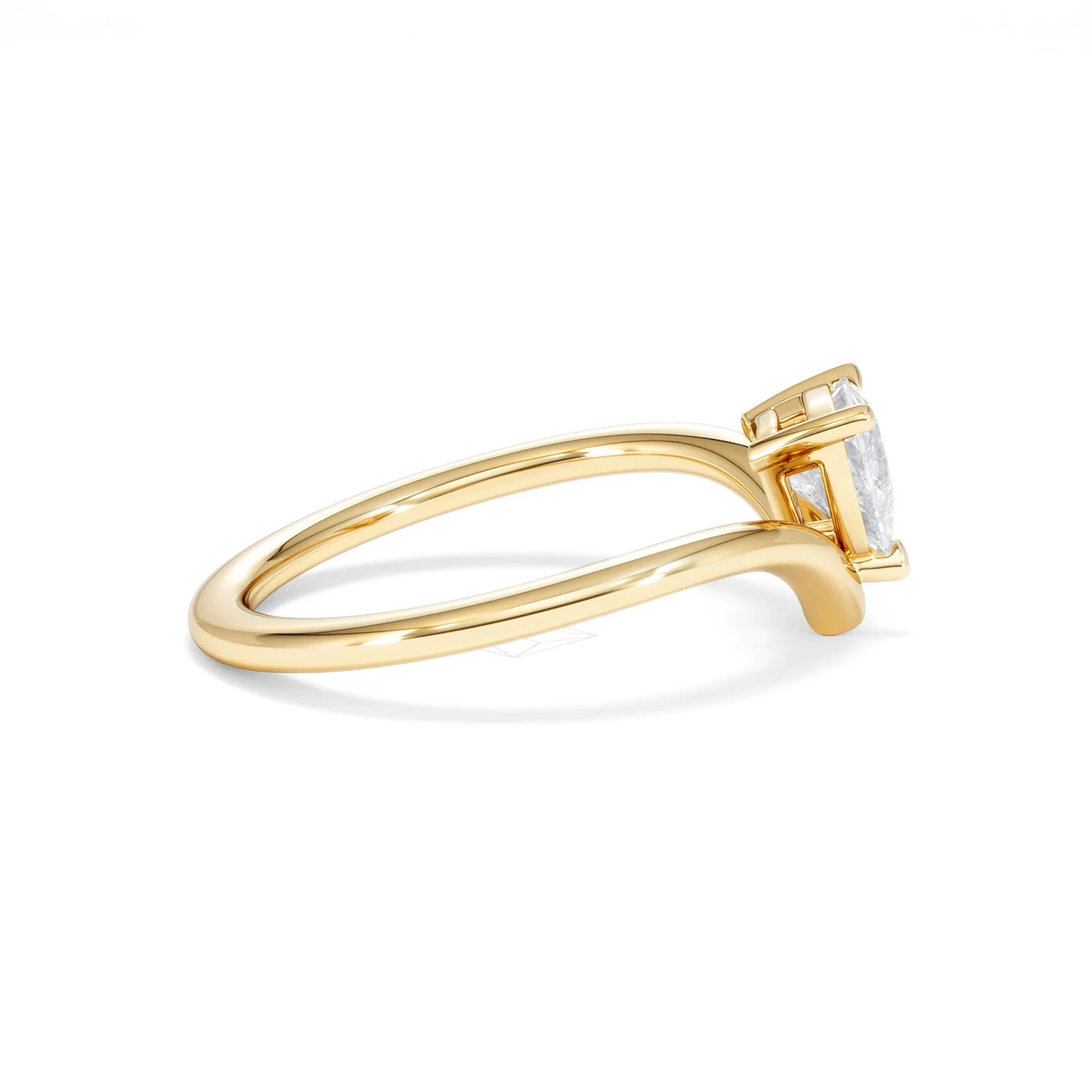 Vela 0.50ct Trillion Cut Lab Diamond Solitaire Engagement Ring in 18K Yellow Gold - Image 28