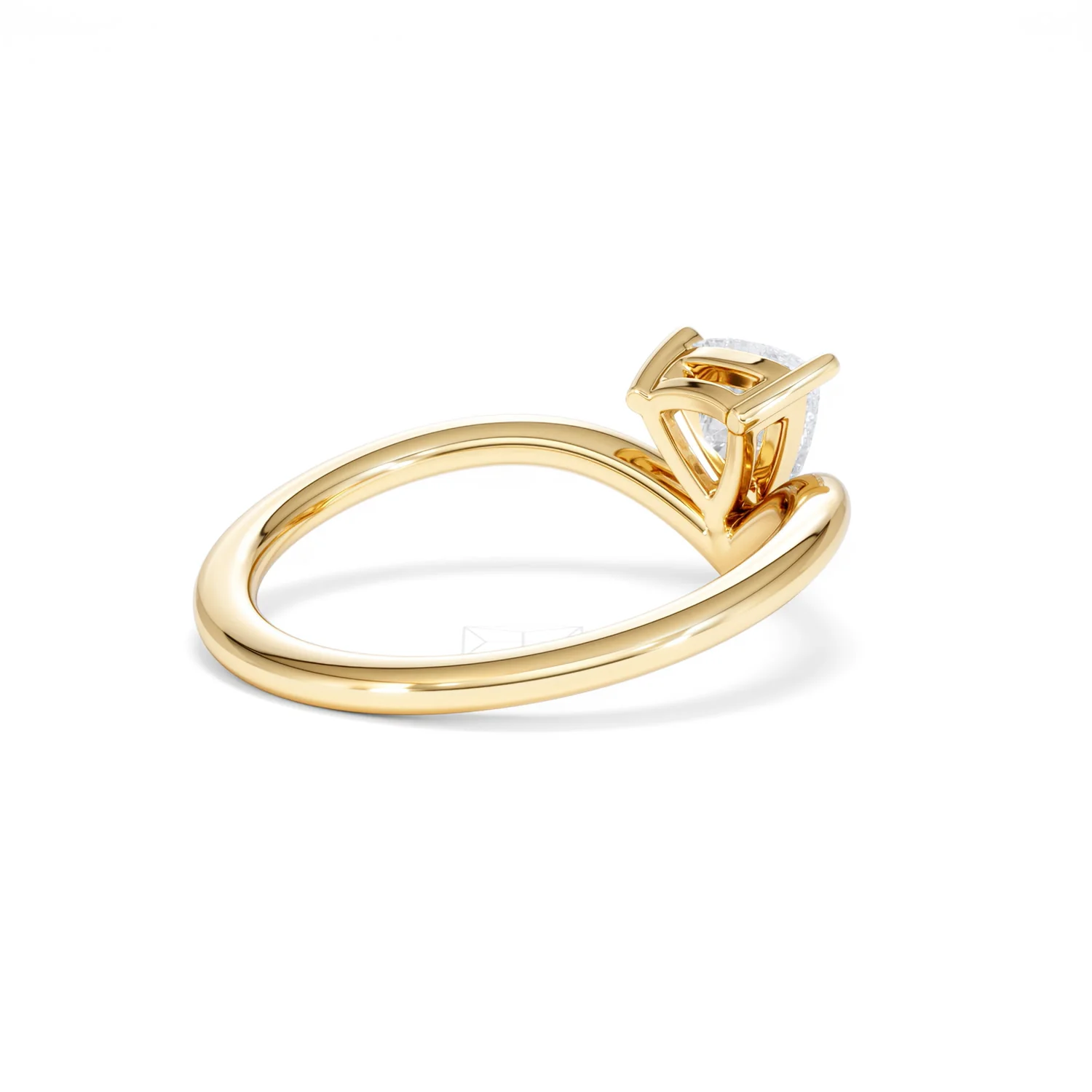 Vela 0.50ct Trillion Cut Lab Diamond Solitaire Engagement Ring in 18K Yellow Gold - Image 38
