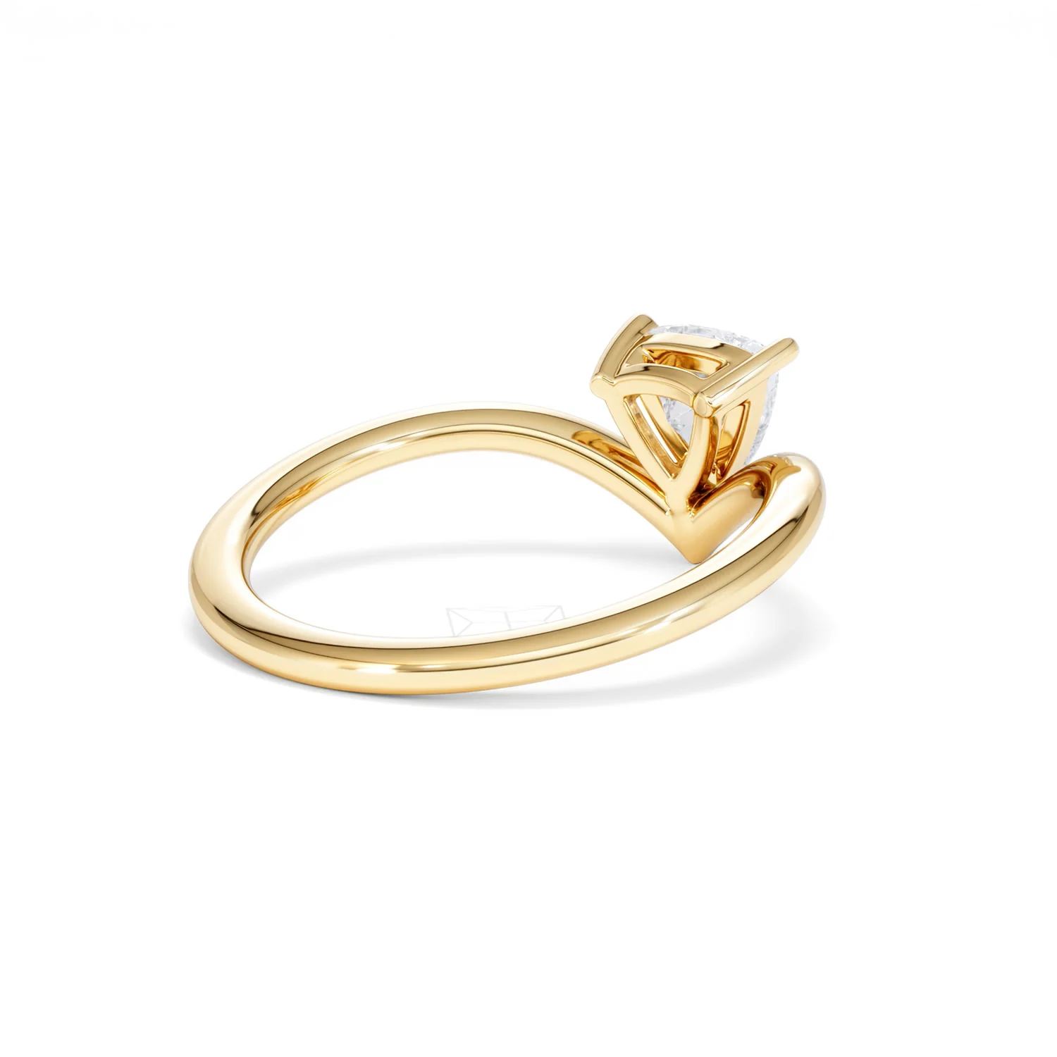 Vela 0.50ct Trillion Cut Lab Diamond Solitaire Engagement Ring in 18K Yellow Gold - Image 39