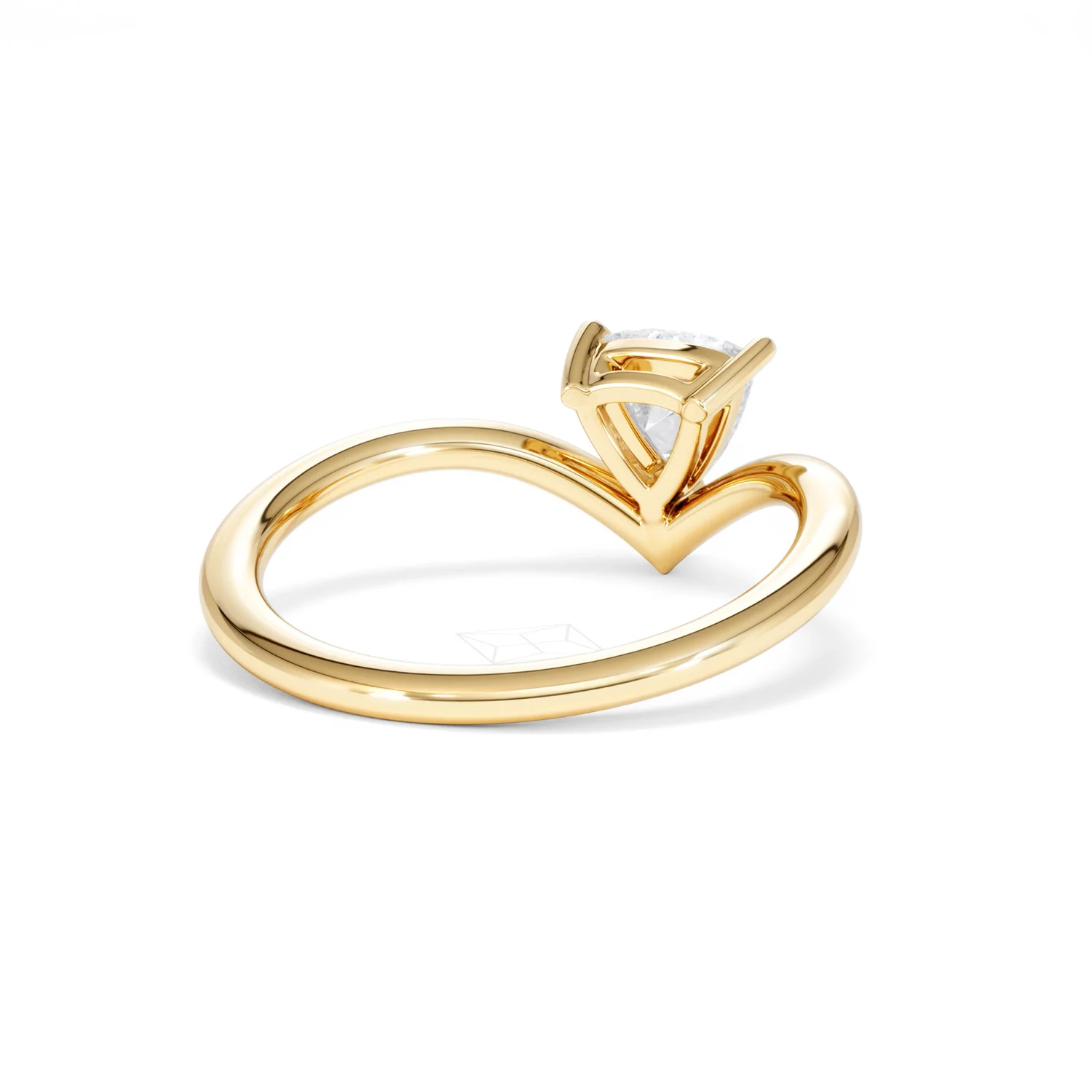 Vela 0.50ct Trillion Cut Lab Diamond Solitaire Engagement Ring in 18K Yellow Gold - Image 42