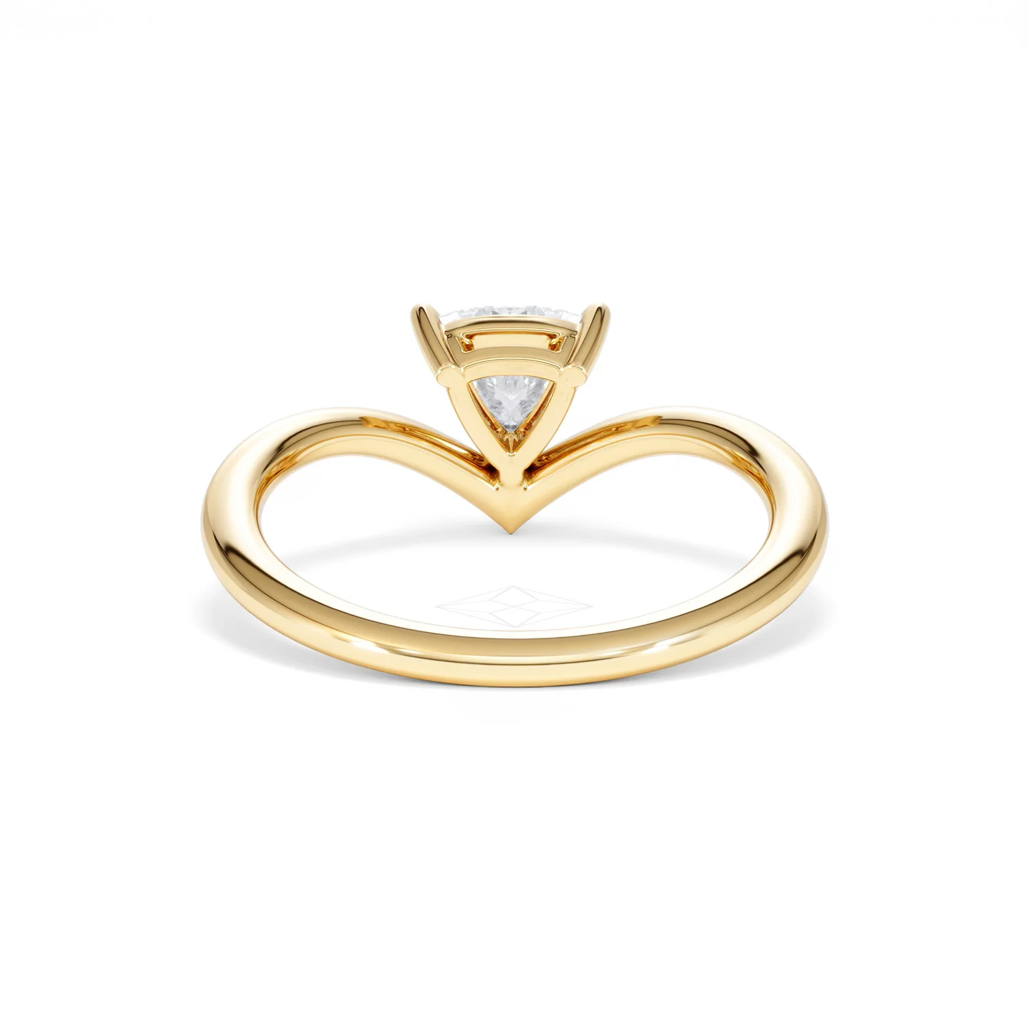 Vela 0.50ct Trillion Cut Lab Diamond Solitaire Engagement Ring in 18K Yellow Gold - Image 48