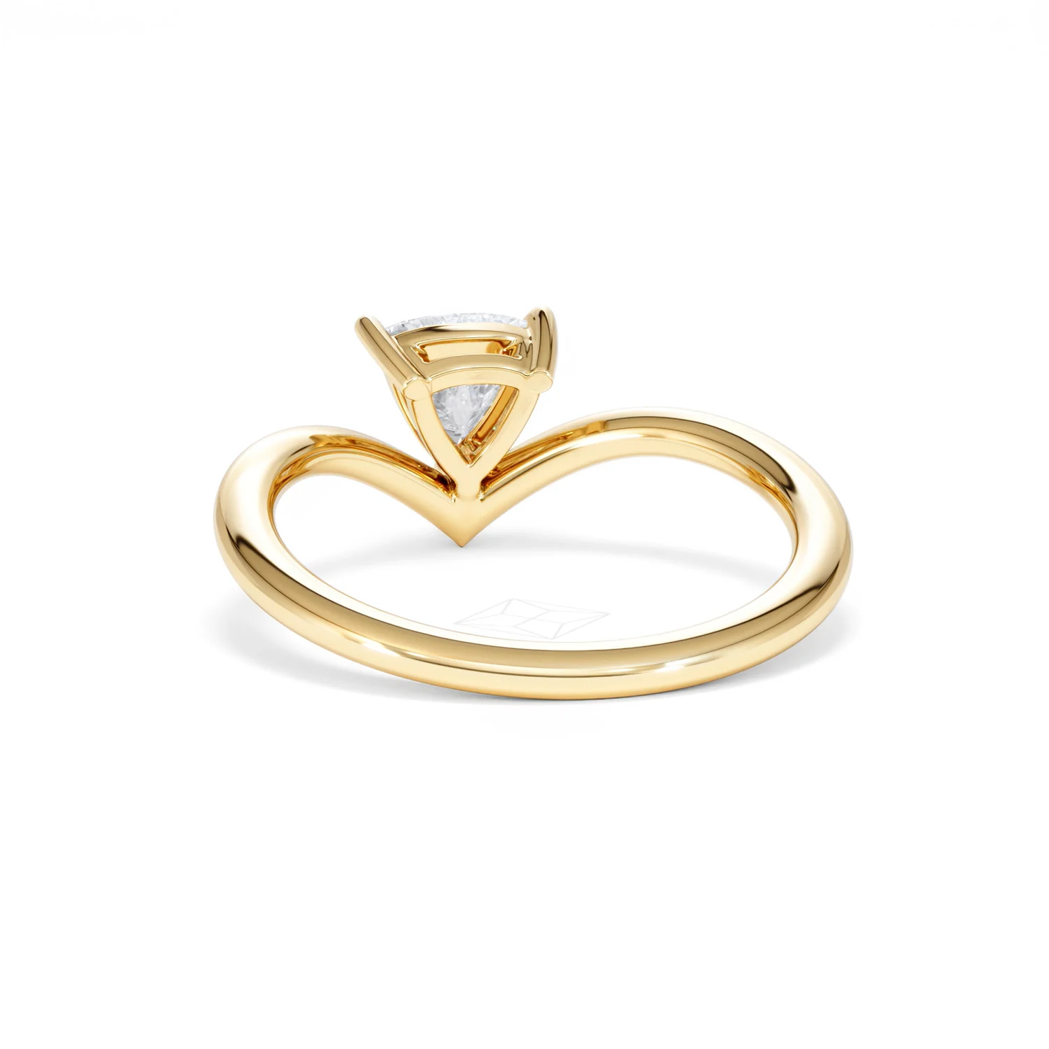 Vela 0.50ct Trillion Cut Lab Diamond Solitaire Engagement Ring in 18K Yellow Gold - Image 51