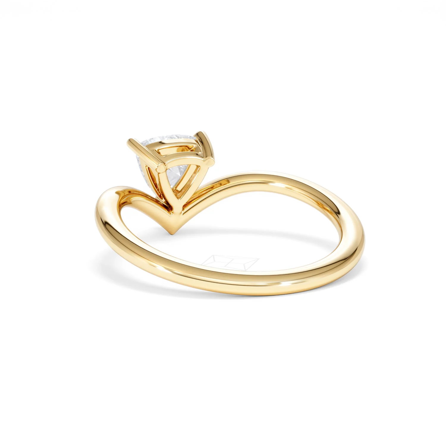 Vela 0.50ct Trillion Cut Lab Diamond Solitaire Engagement Ring in 18K Yellow Gold - Image 54