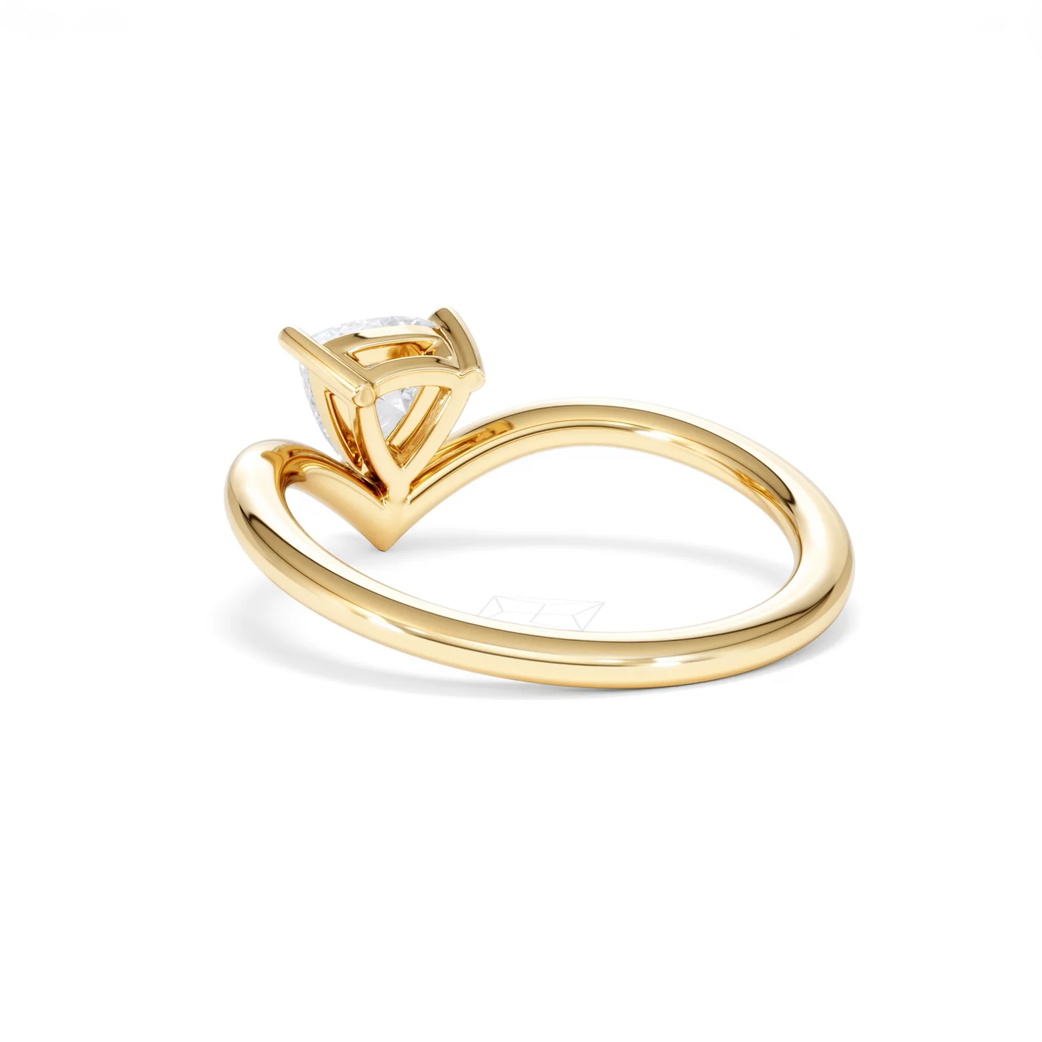 Vela 0.50ct Trillion Cut Lab Diamond Solitaire Engagement Ring in 18K Yellow Gold - Image 55
