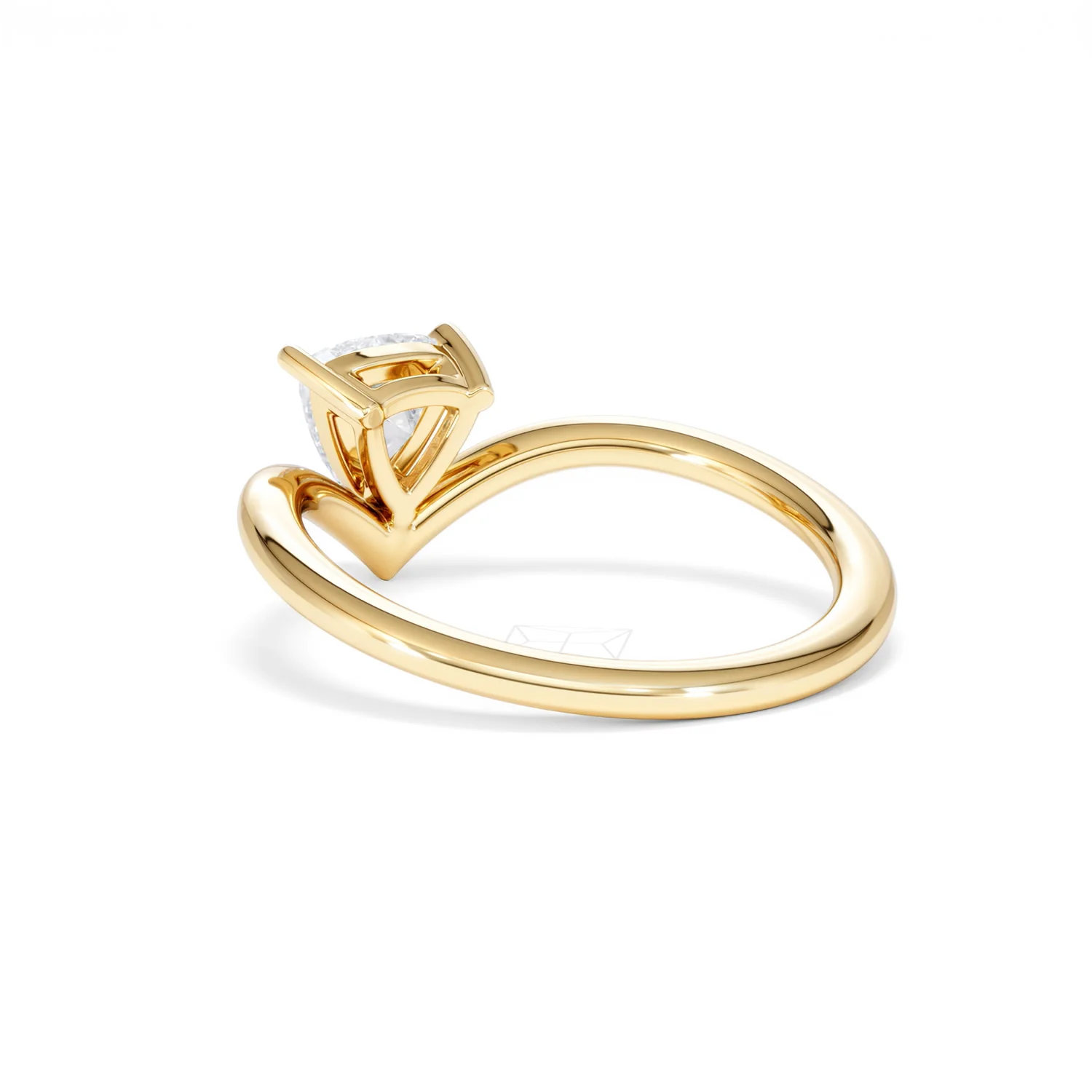 Vela 0.50ct Trillion Cut Lab Diamond Solitaire Engagement Ring in 18K Yellow Gold - Image 56