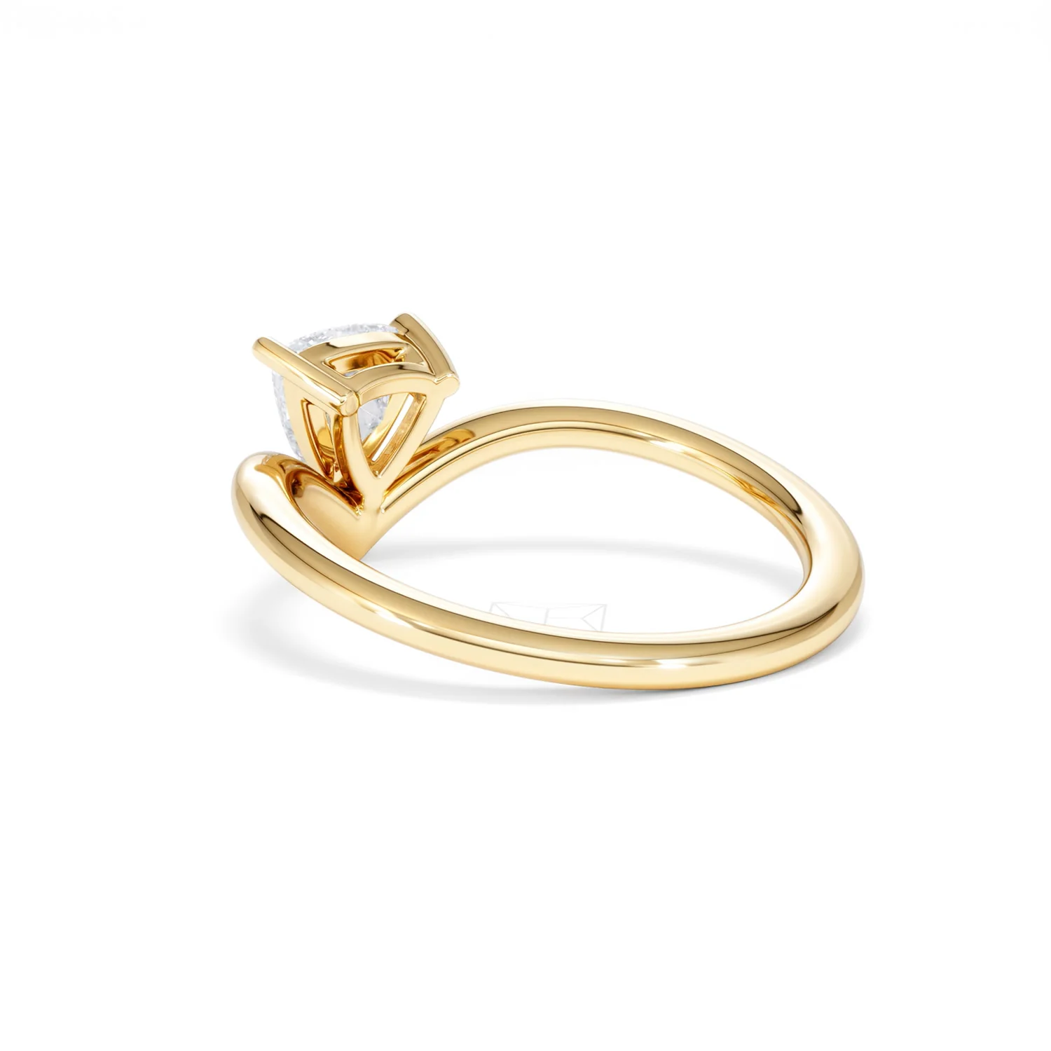 Vela 0.50ct Trillion Cut Lab Diamond Solitaire Engagement Ring in 18K Yellow Gold - Image 57