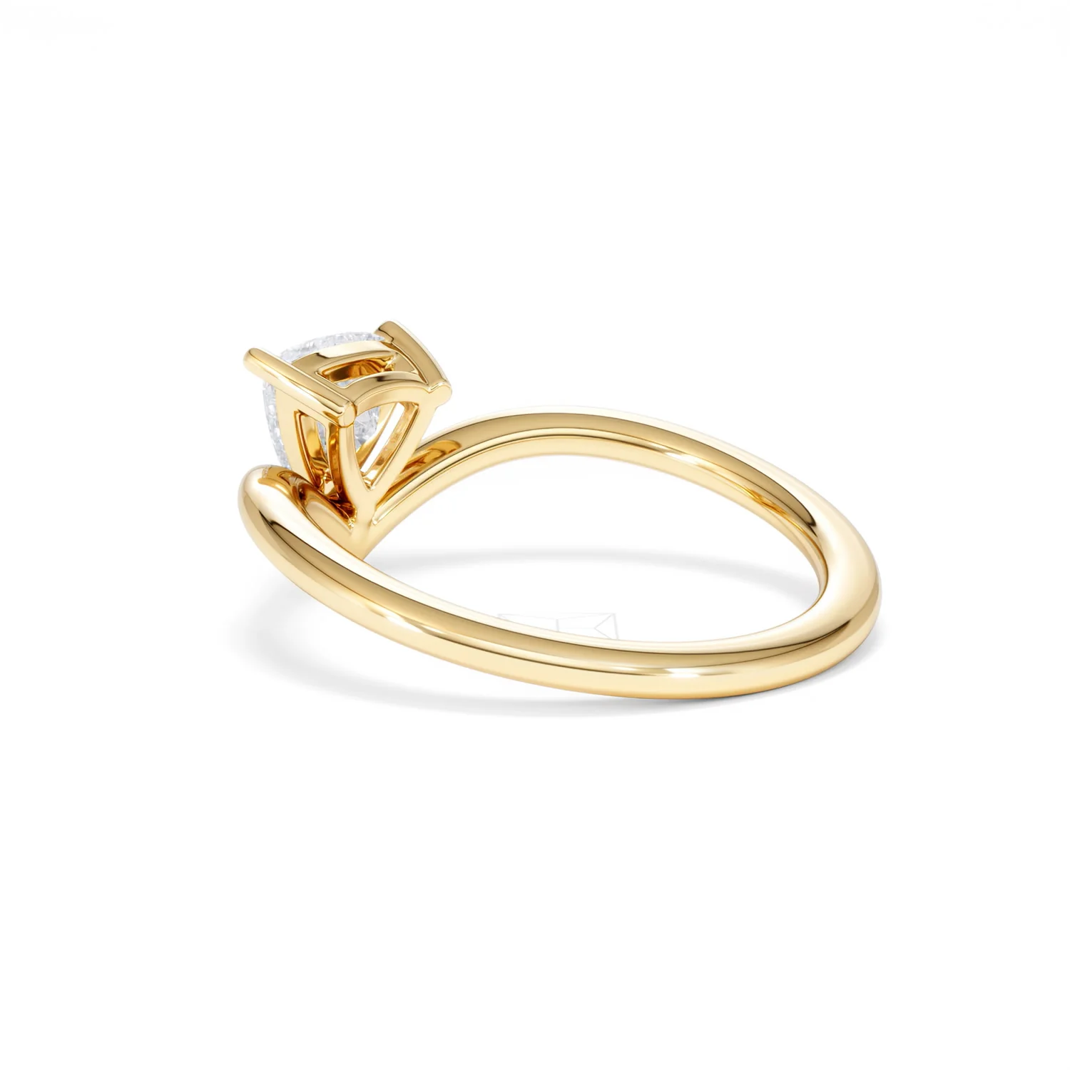 Vela 0.50ct Trillion Cut Lab Diamond Solitaire Engagement Ring in 18K Yellow Gold - Image 58