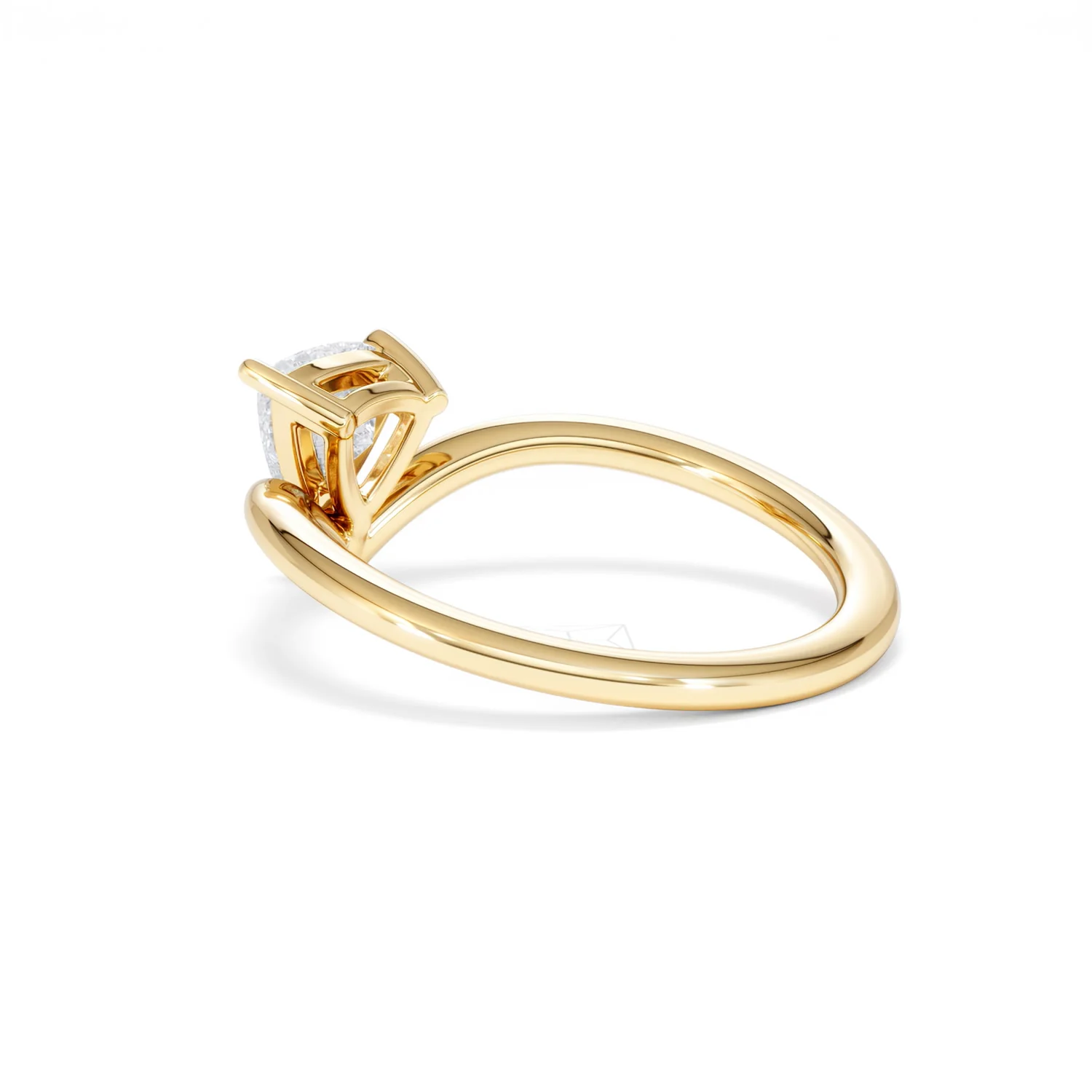 Vela 0.50ct Trillion Cut Lab Diamond Solitaire Engagement Ring in 18K Yellow Gold - Image 59