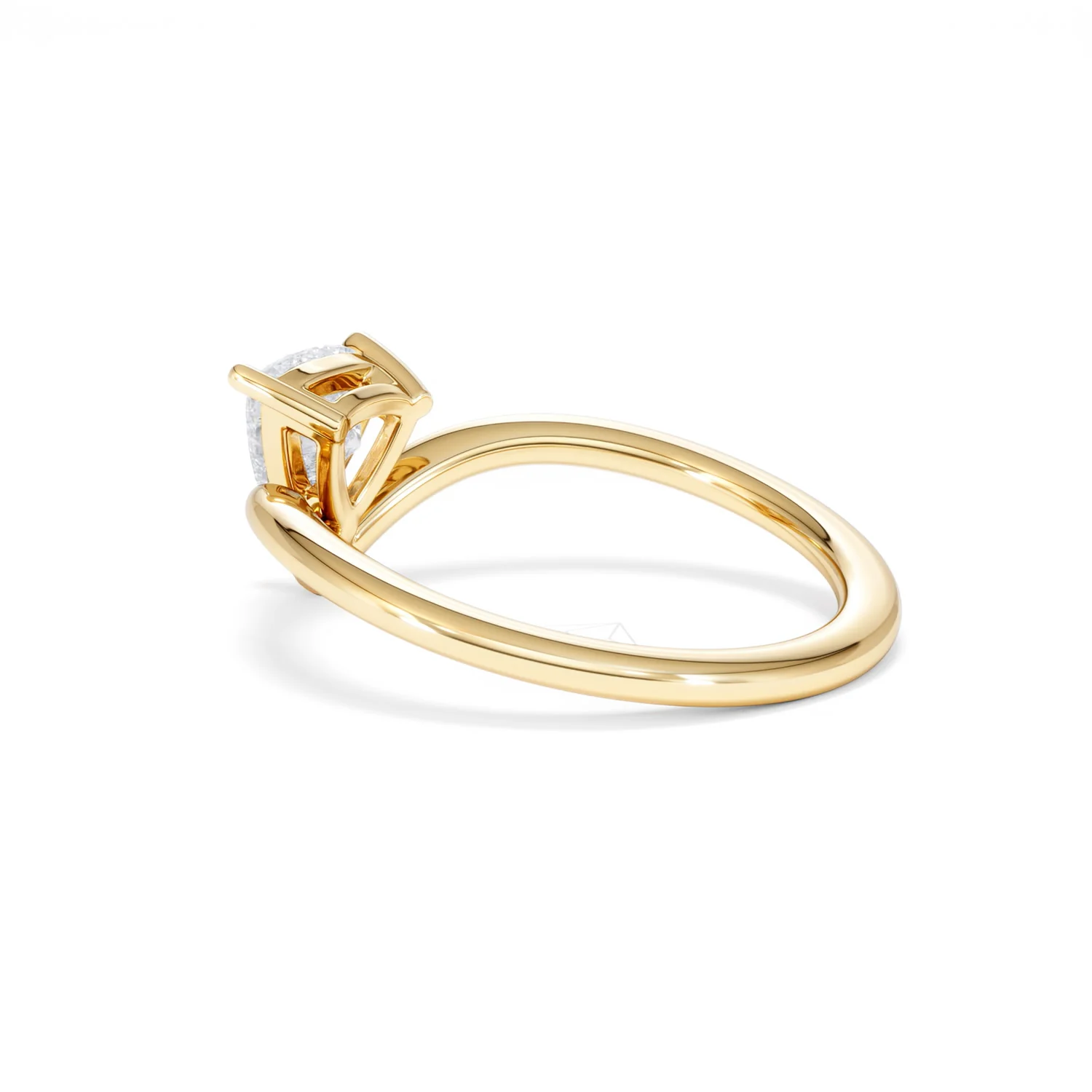 Vela 0.50ct Trillion Cut Lab Diamond Solitaire Engagement Ring in 18K Yellow Gold - Image 60