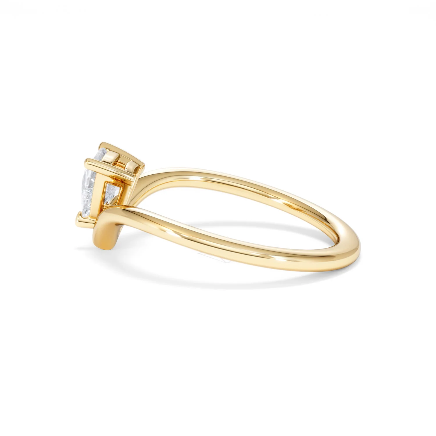 Vela 0.50ct Trillion Cut Lab Diamond Solitaire Engagement Ring in 18K Yellow Gold - Image 66