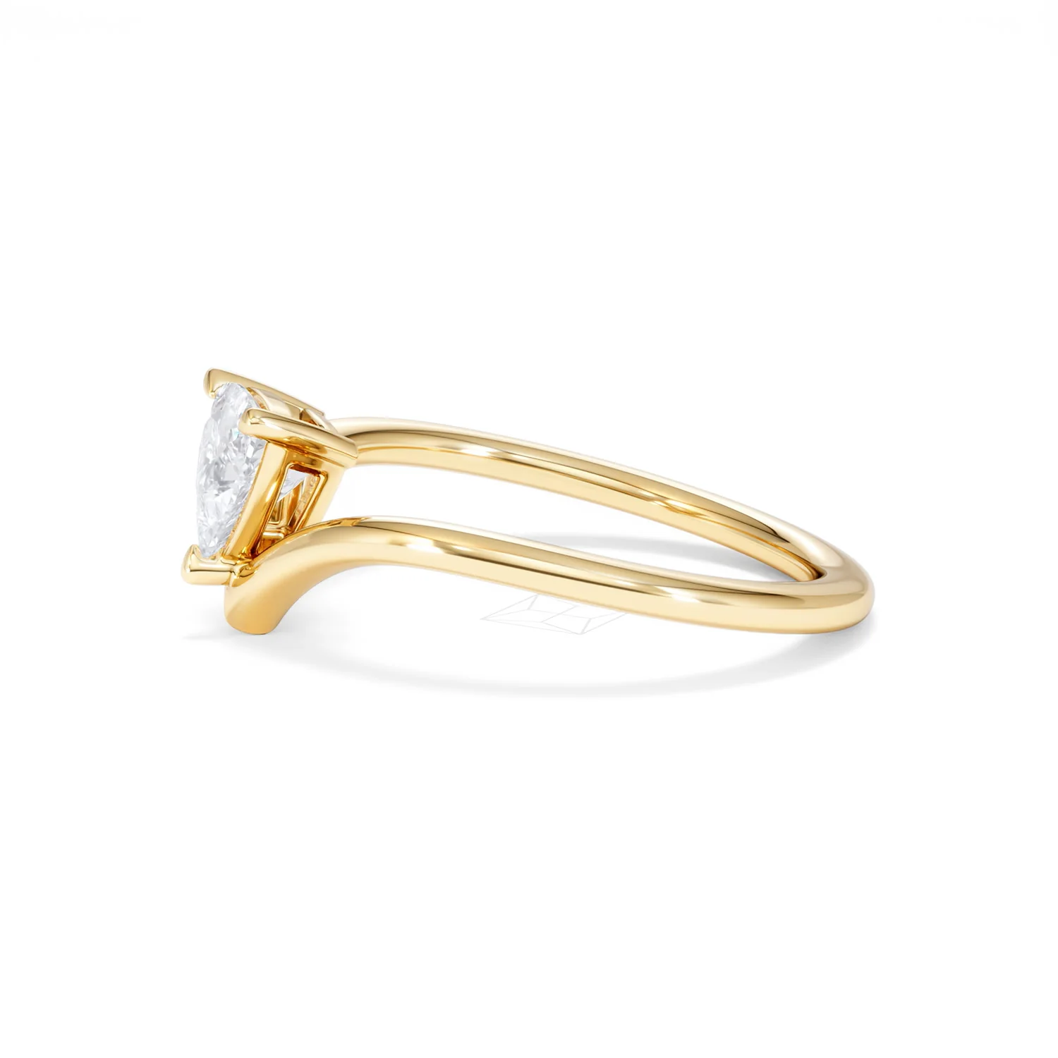 Vela 0.50ct Trillion Cut Lab Diamond Solitaire Engagement Ring in 18K Yellow Gold - Image 71