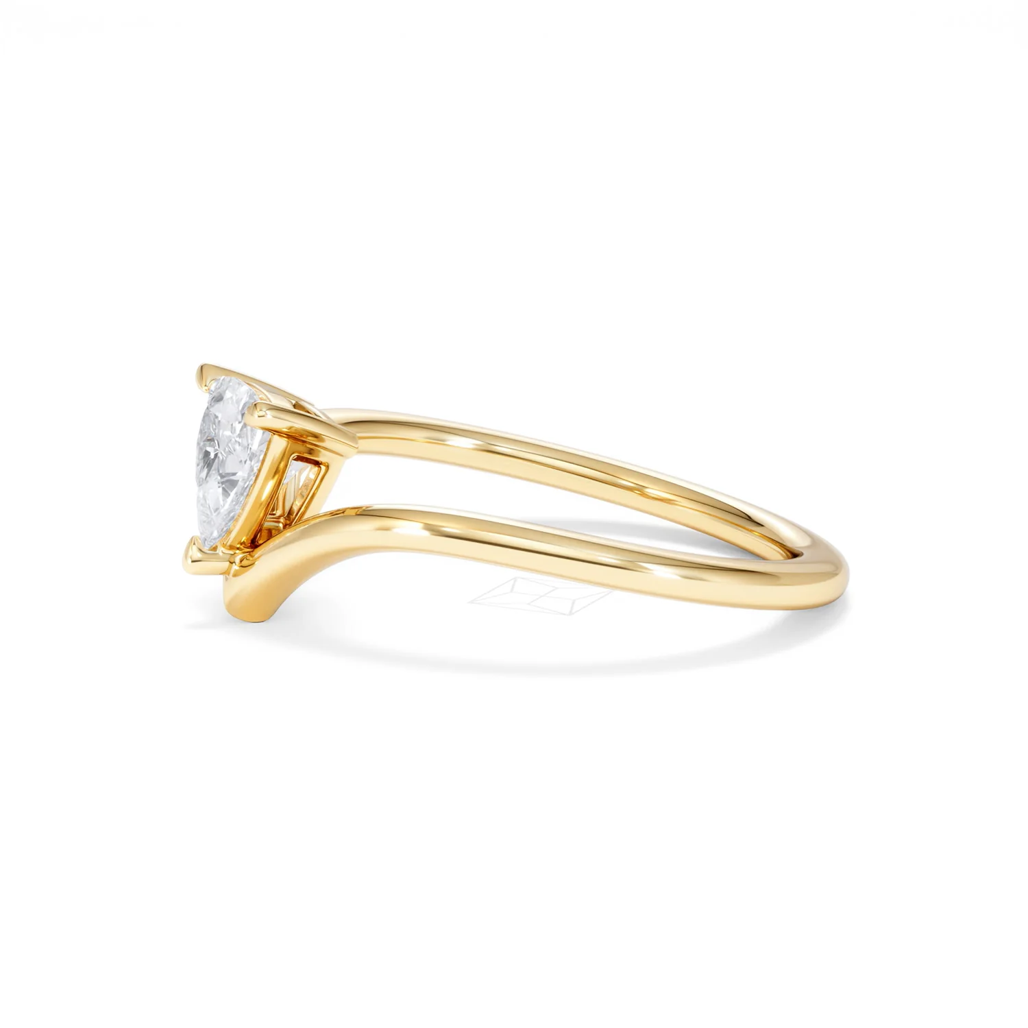 Vela 0.50ct Trillion Cut Lab Diamond Solitaire Engagement Ring in 18K Yellow Gold - Image 72