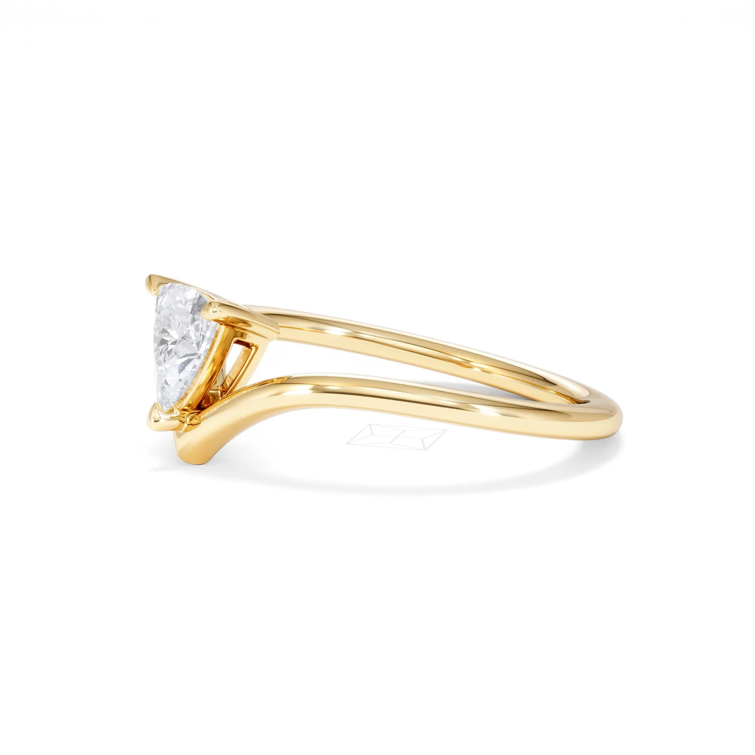 Vela 0.50ct Trillion Cut Lab Diamond Solitaire Engagement Ring in 18K Yellow Gold - Image 74