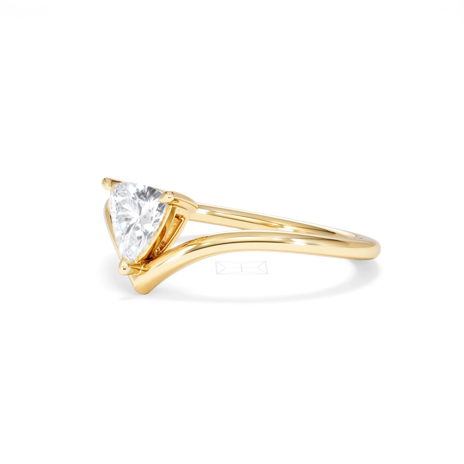 Vela 0.50ct Trillion Cut Lab Diamond Solitaire Engagement Ring in 18K Yellow Gold - Image 78
