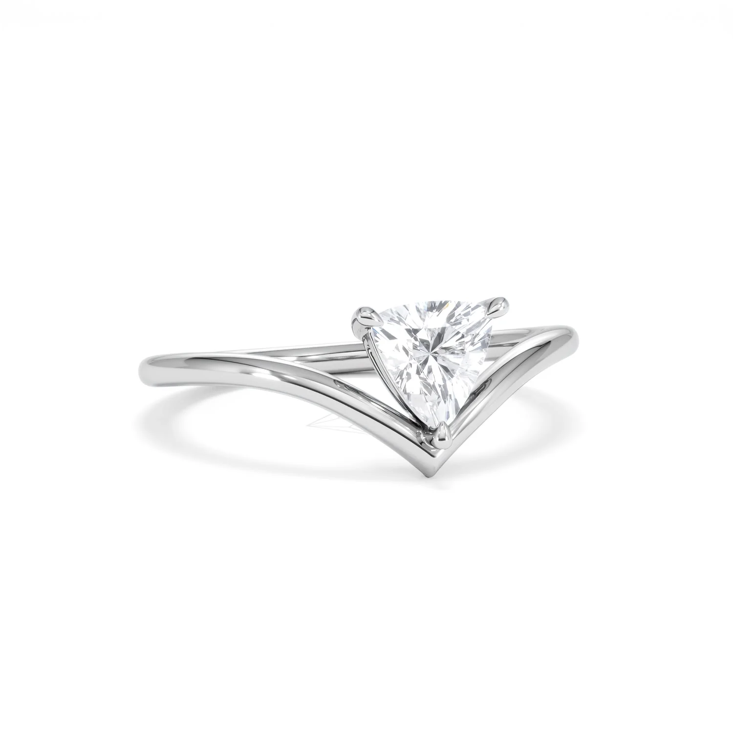 Vela 0.50ct Trillion Cut Lab Diamond Solitaire Engagement Ring in Platinum - Image 11