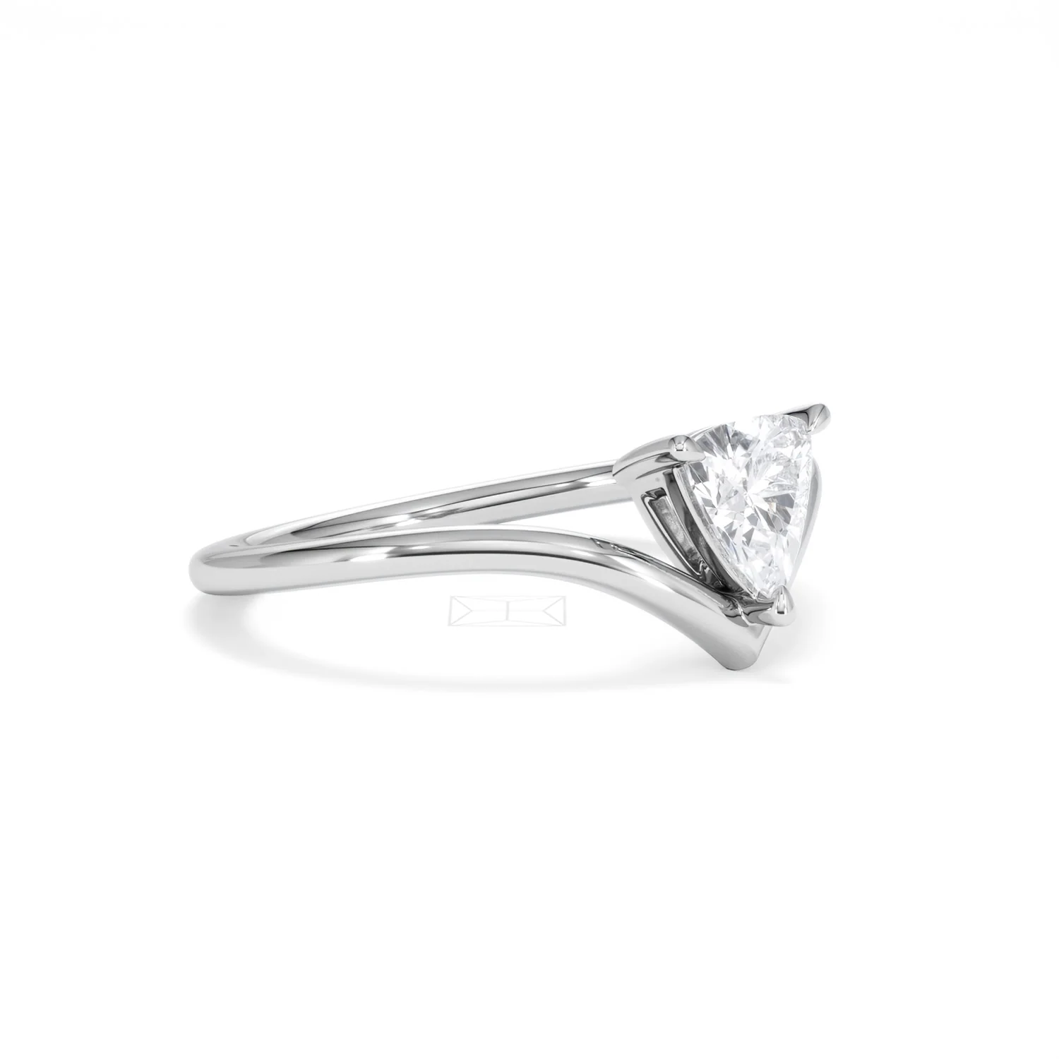 Vela 0.50ct Trillion Cut Lab Diamond Solitaire Engagement Ring in Platinum - Image 17