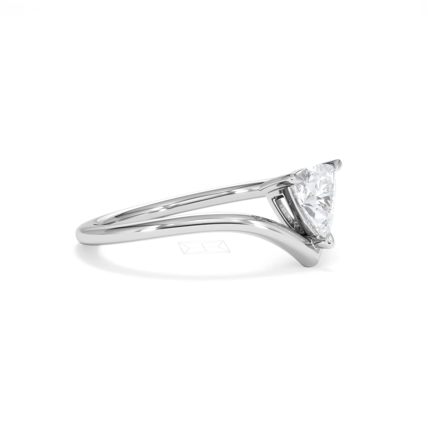 Vela 0.50ct Trillion Cut Lab Diamond Solitaire Engagement Ring in Platinum - Image 19