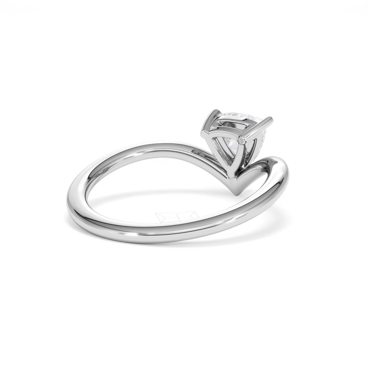 Vela 0.50ct Trillion Cut Lab Diamond Solitaire Engagement Ring in Platinum - Image 39