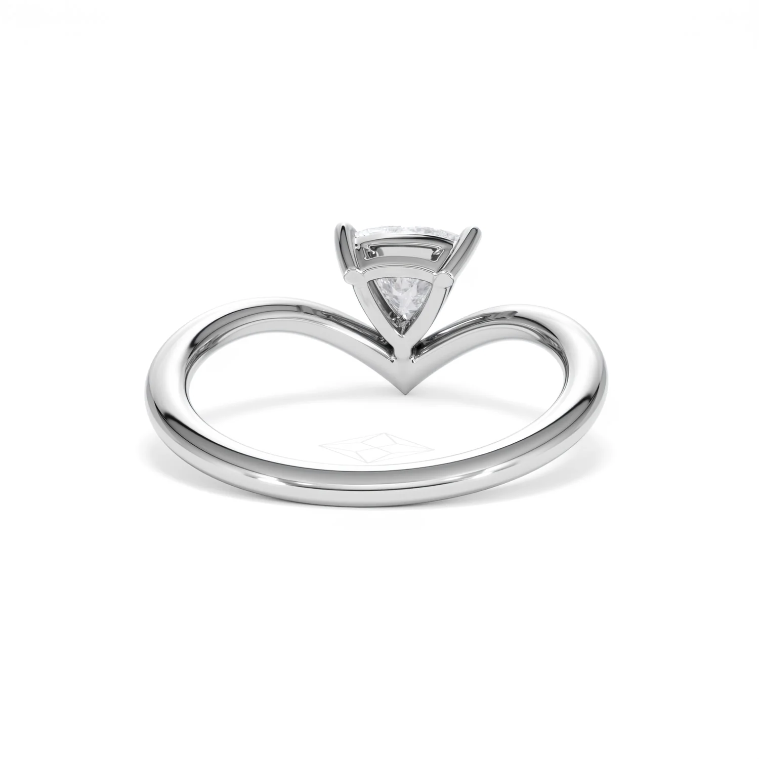 Vela 0.50ct Trillion Cut Lab Diamond Solitaire Engagement Ring in Platinum - Image 45