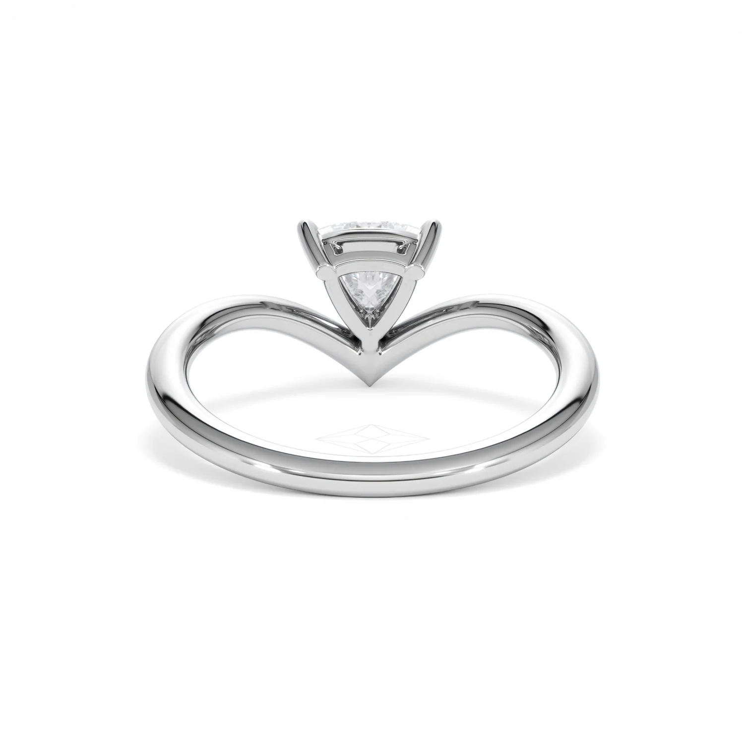 Vela 0.50ct Trillion Cut Lab Diamond Solitaire Engagement Ring in Platinum - Image 47