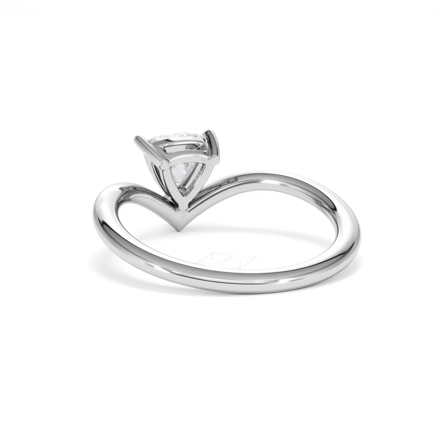 Vela 0.50ct Trillion Cut Lab Diamond Solitaire Engagement Ring in Platinum - Image 52