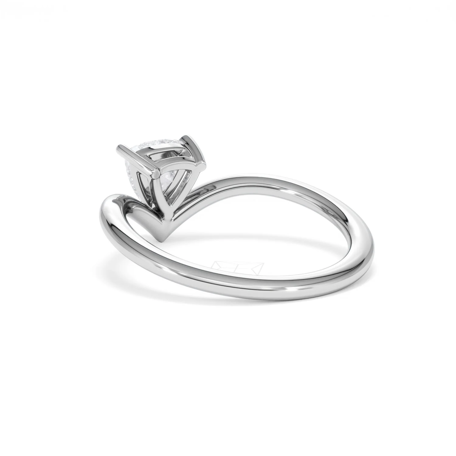 Vela 0.50ct Trillion Cut Lab Diamond Solitaire Engagement Ring in Platinum - Image 55